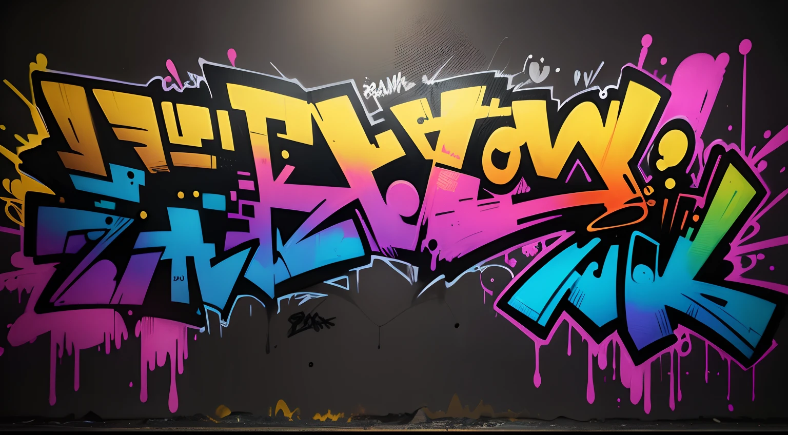 graffiti wall artistic graffiti pure black wall bottom colorful graffiti background image