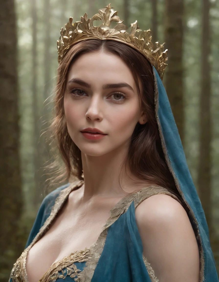 Woman with an ice tiara on her head and a navy blue winter cloak with golden details, broche de floco de neve. longos cabelos pretos,rainha do inverno, princesa elfa, retrato de uma rainha elfa, rainha elfa, princesa inverno, uma rainha elfa, artgerm em artstation pixiv, bela e elegante rainha elfa, corpo inteiro. Standing in the snow in front of a large icy castle,Personagem de RPG, Era medieval,Mulher elfa. Elfa de cabelos ruivos, Olhos azuis,Elfa da floresta,Elfa Guerreira da floresta, Elfa arqueira, Arqueira medieval,Arco e Flecha,Organic Amadura,Armadura verde musgo,soft ilumination, Standing in the middle of the forest,Floresta densa, Cogumelos bioluminescentes,fantastical setting,Luz do dia,Luz solar, realces de cores quentes,Paleta verde azul e amarelo,RPG Character design, modelo ig | artgerm,rossdraws, obra de arte no estilo de guweiz, extremamente detalhada artgerm,corpo inteiro, fundo detalhado de um castelo, hiper detalhado, rosto detalhado, foto sincera POV, por lee jeffries, Nikon d850, filme fotografia de estoque ,4 kodak portra 400, F1 camera lens.6, cores ricas, hiper realista, textura realista, lighting dramatic, cinestill 800 (8k, Foto RAW, melhor qualidade, obra-prima: 1.2), ultra-detalhado, (pele altamente detalhada: 1.2), 8k UHD, DSLR, soft ilumination, alta qualidade,modelo ig | artgerm,rossdraws, obra de arte no estilo de guweiz, extremamente detalhada artgerm,corpo inteiro, fundo detalhado de um castelo, hiper detalhado, rosto detalhado, foto sincera POV, por lee jeffries, Nikon d850, filme fotografia de estoque ,4 kodak portra 400, F1 camera lens.6, cores ricas, hiper realista, textura realista, lighting dramatic, cinestill 800