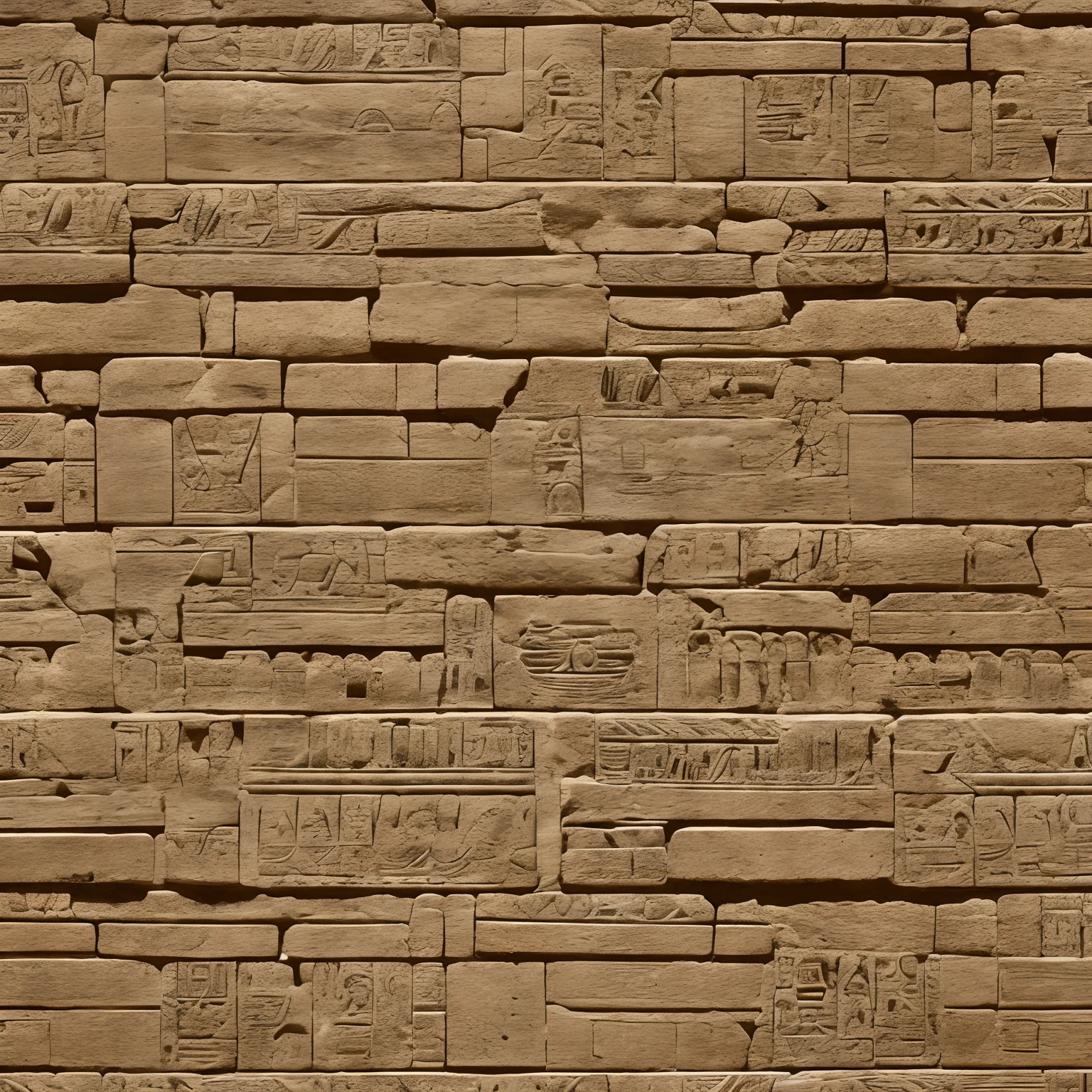 Ancient Egyptian wall pattern , 2d texture tillable