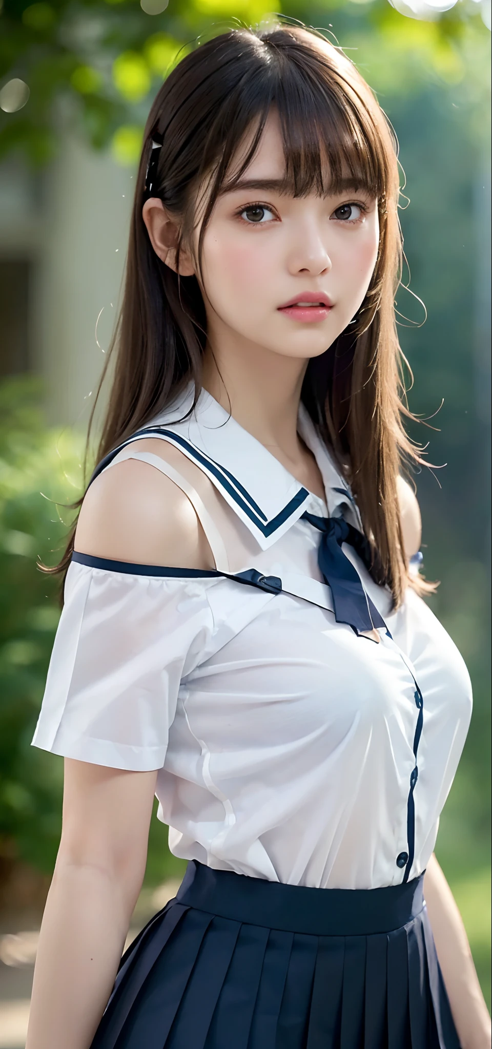 (Highest quality:1.4), (super high quality), (Very detailedな), 1 beautiful girl,Browsing Caution,nude,nude, very cute, Great face and eyes, Not realizing this, (A short-sleeved sailor suit made of thin white fabric..., Browsing Caution,Grape Pleated Micro Mini Skirt:1.5), (Beautiful and incredibly large breasts:1.3), (Slender body:1.1), (thin thin legs), (Very small waist), belly button, Realistic skin texture, bangs:1.3, Bright and shiny lips, A beautiful goddess descends, Beautiful background, Golden Ratio, Conceptual Art, Very detailed, Accurate, Advanced Details, Outdoor, Sexy Art, Enveloped in the summer sun, Bright light, Ultra-detailed illustration details, 8K wallpapers combining high-resolution CG, RAW Photos, Professional photos, Cinema Lighting, Written boundary depth, (Uniform and no bra:1.2), (The shape of her nipples is visible through her uniform.:1.2), (The nipple protrusions are pushing up the uniform), (Her big breasts spread out in her uniform:1.2), I&#39;Chest massage causes shortness of breath, Cropped top with fluttering hem:1.3, Underbust:1.3, (High heels on bare feet)I feel an incredible orgasm、Breathtaking look　at orgasm,Sudden orgasm、Happy breathing,orgasmとクライマックスS.Promotes pleasure、Realistic, High resolution, 1 Female, Mature Woman, naked.solo, Hip Up, jewelry, Wavy Hair, Long Hair, ,nude.nude. Captivating look、妖艶なnude、Open legs、A fascinating Open legs、Spreading legs during orgasm、Seductively undressing、Captivating beauty、Seductive pose、Active Sexy、Wet pussy,Wet nipples.Showing pussy、Pussy wet with pleasure、Pussy squirting with orgasm,soft Breasts、soft 、pussy squirt.Squirting Splash,Wet and splashing body,Dildo,Dildo,Sybian,Sybian,Sybian,Staring at the audience、Dildoが激しく振動でorgasm、orgasm、Pleasure that goes through、