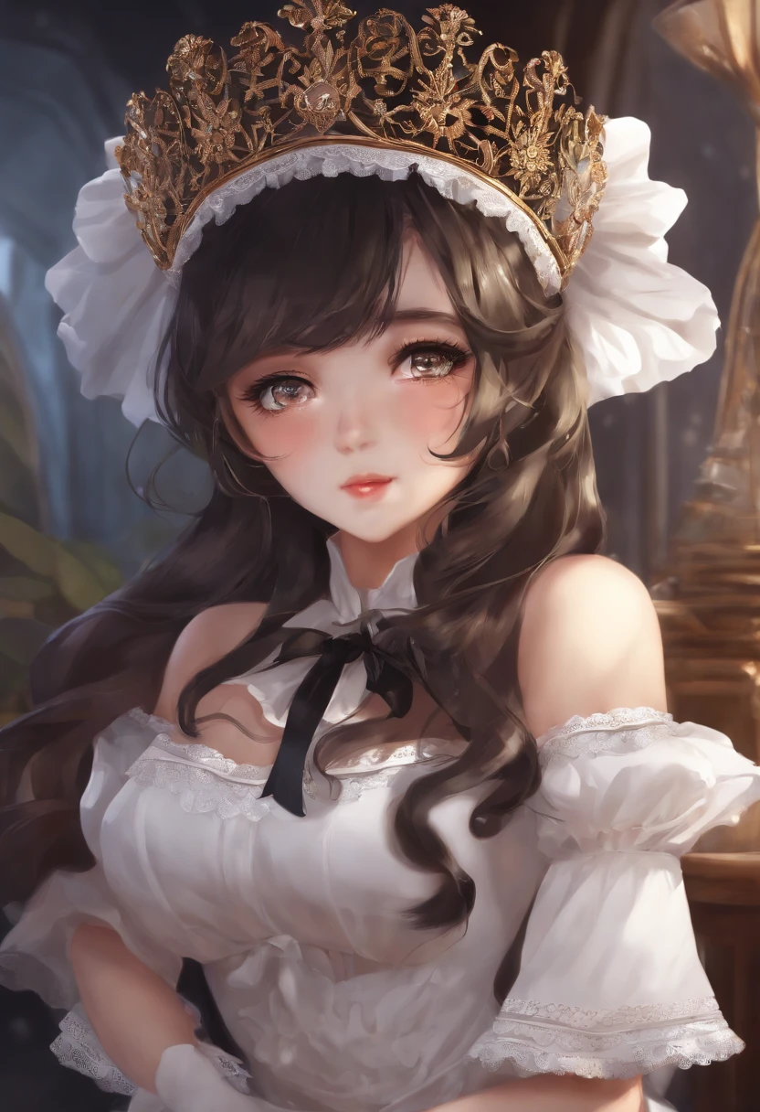 16K Ultra High Definition
Super Detailed
masterpiece
Glossy and detailed hair
Beautiful human woman with long brown hair、The human ear does not output、Very long lashes、lofty nose、
ultra gigantic tits、Amazing beautiful breasts、Maid Outfit
Dog Ears
Glossy skin
Red cheeks
Moist eyes and an embarrassed expression
Seduce with a bewitching smile
The background is the living room