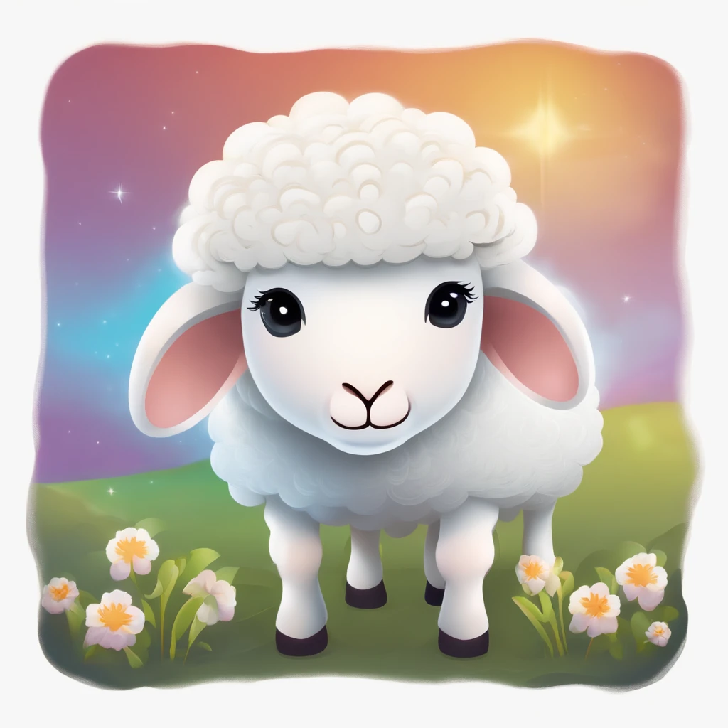 sheep shaped 2d logo, 3 sheeps
