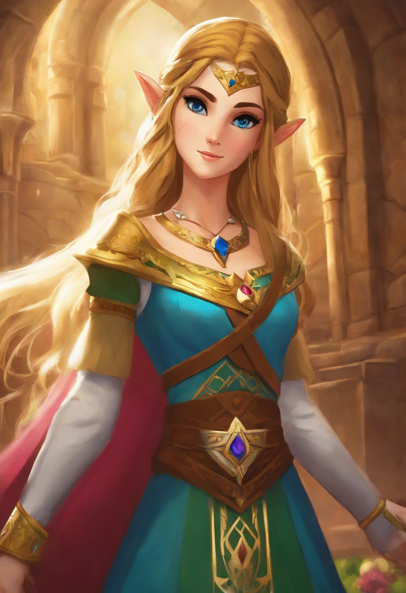 Masterpiece, Best_quality, 1girll, Solo, Princess Zelda, Nintendo, The Legend of Zelda, albw