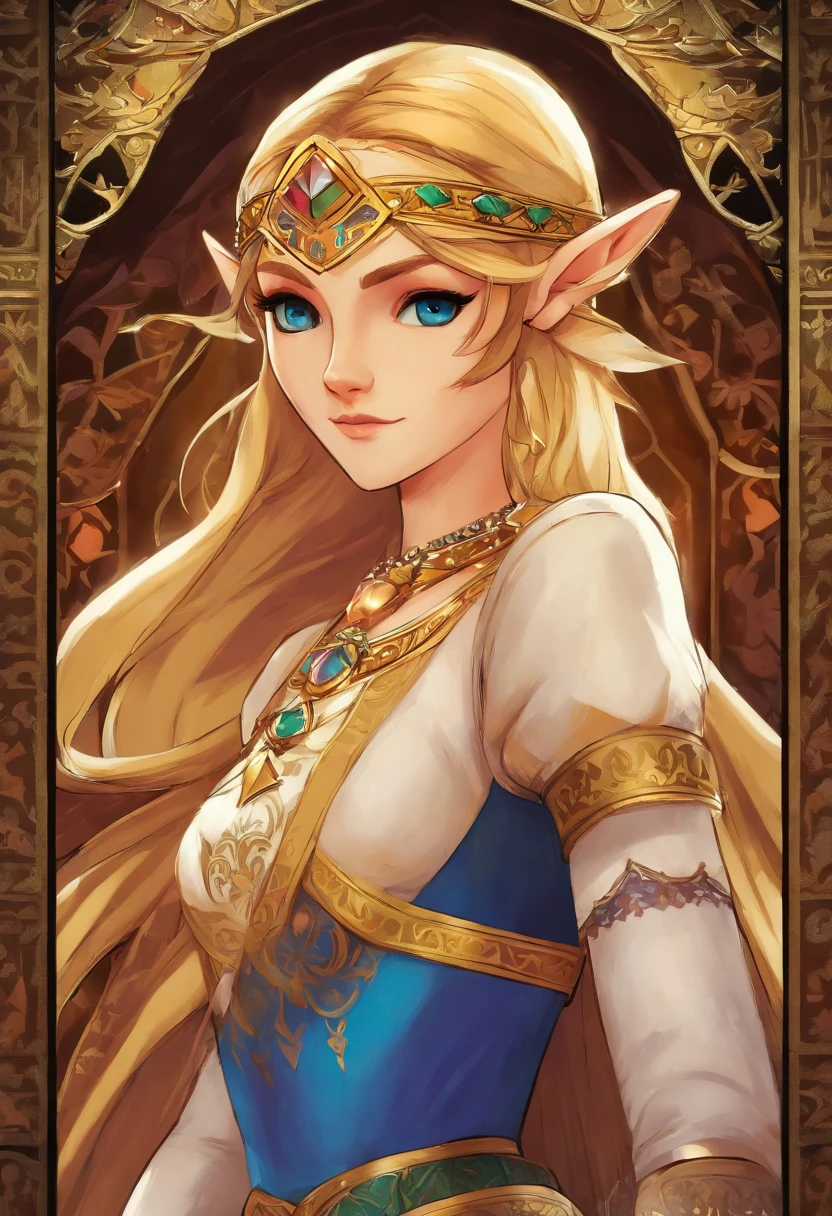 Masterpiece, Best_quality, 1girll, Solo, Princess Zelda, Nintendo, The Legend of Zelda, albw