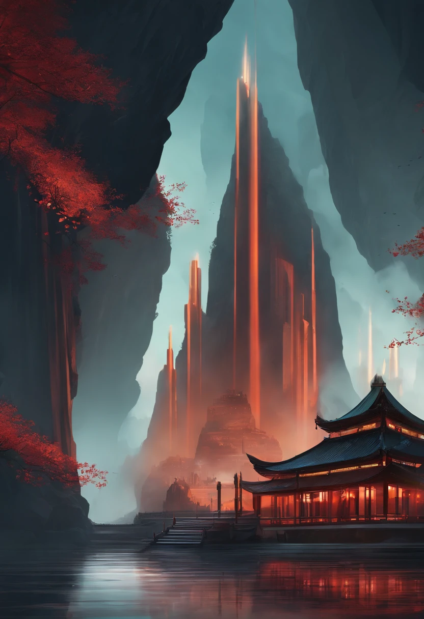 draft, designs, Tianmen Mountain, Cultural creativity, Art Deco, Minimalism, anime style, reference sheet, ccurate
