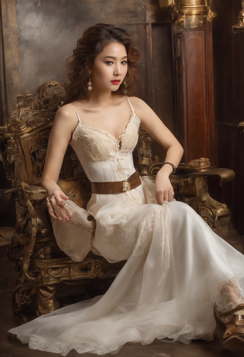 unclear、petite person、(no short white silk camisole、white  panties)、, Outside the field、(Slimed、small tit、flat boobs、small boobs)、Photorealsitic、detaileds, Skin texture, ultra-detailliert、Delicate and sexy collarbone、Super detailed face、detailed lips、A detailed eye、二重まぶた、14 years old girl、Sexual facial expressions、WET BODY、((Nipple bumps、no Wet white sheer camisole))