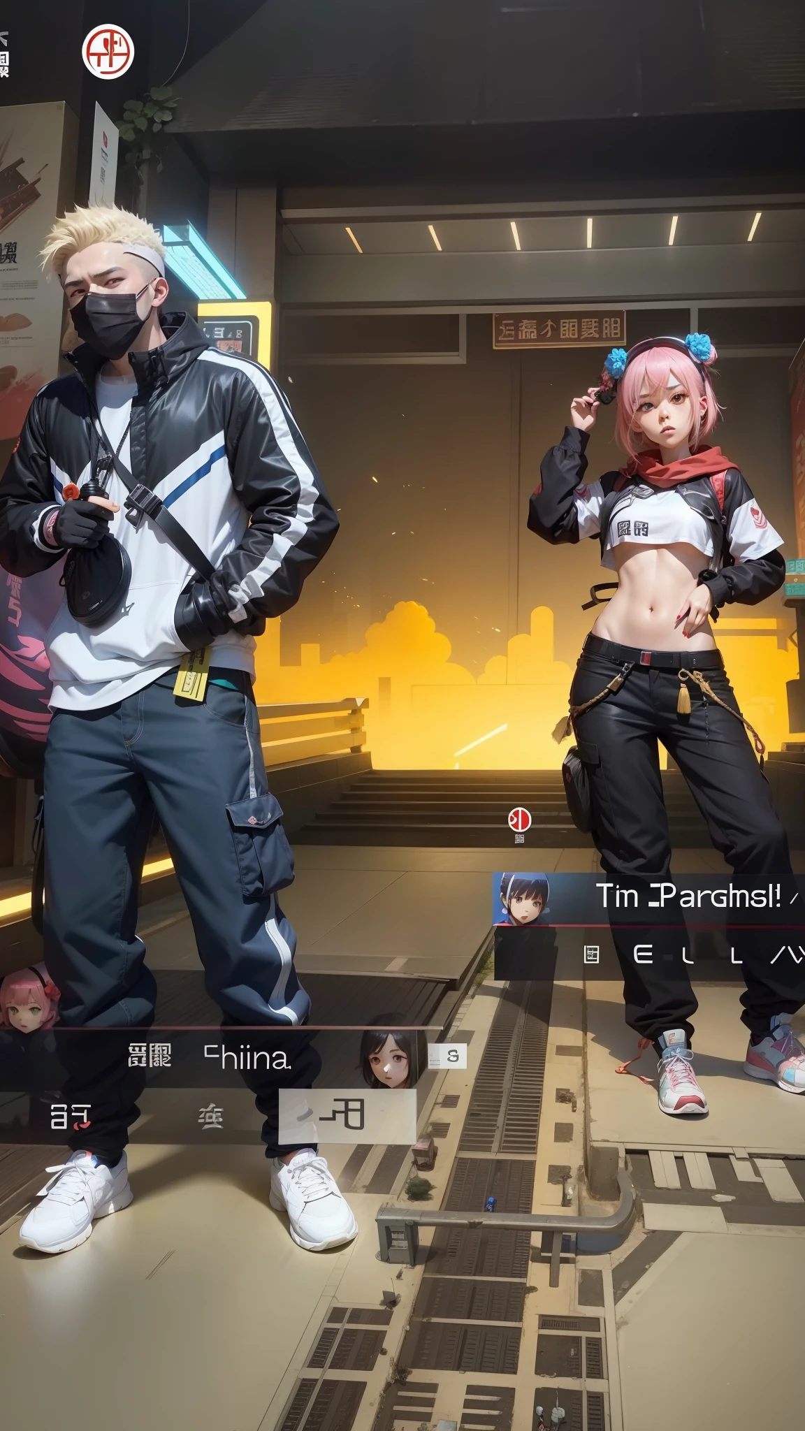 Anime,2 man, boy and girl , China, 8k quality