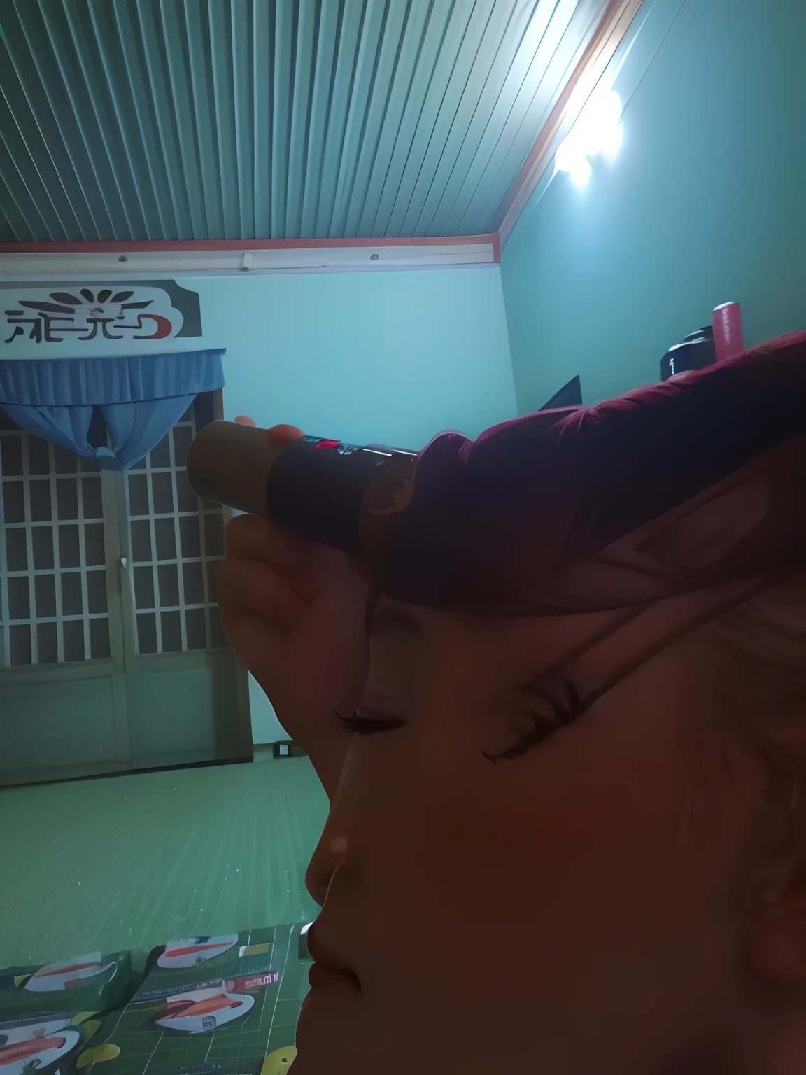 Cute Japan woman smoking CBD vape