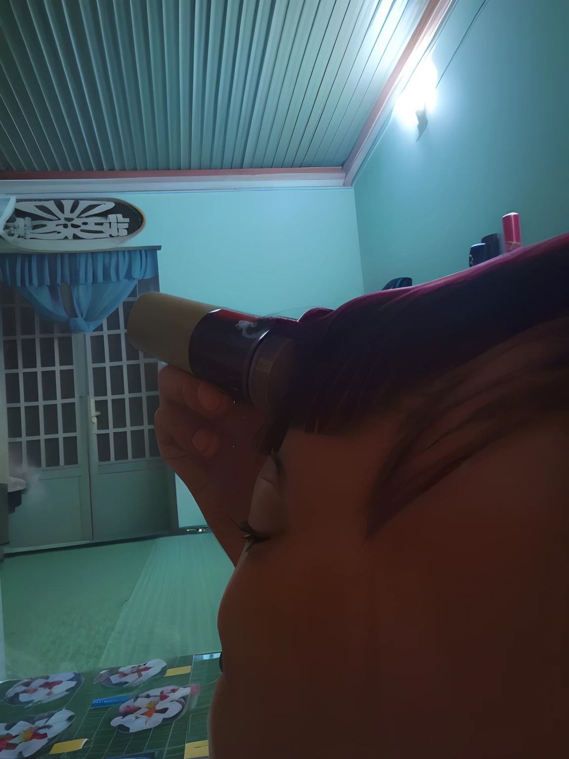 Cute Japan woman smoking CBD vape