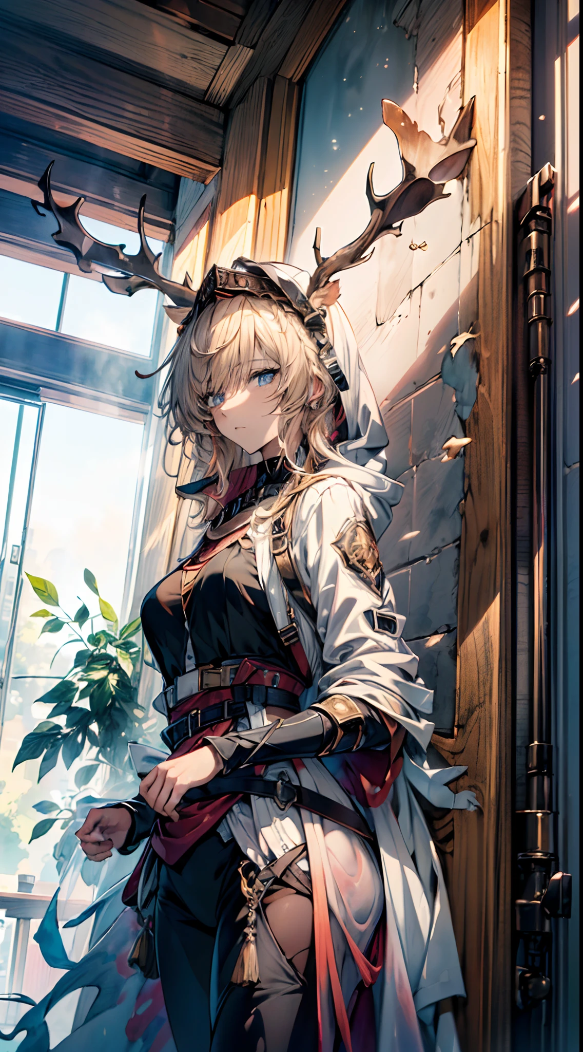 (((Masterpiece))),(incredibly_absurderes),(Best quality),(A high resolution),(Highly detailed),((CG unity 8k wallpaper)),(aquarelle),1girll,From the Ark of Tomorrow,exteriors,messy hair