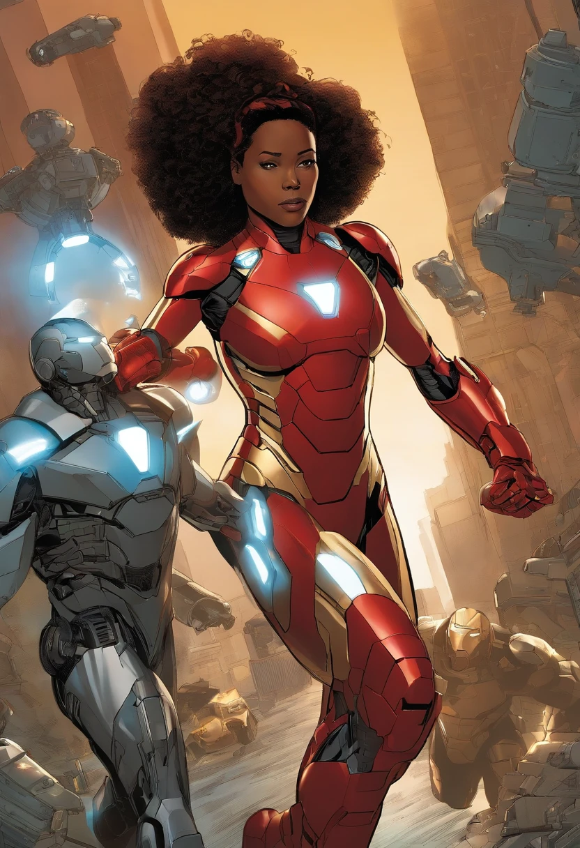 a brilliant young engineer named Riri Williams, who has been inspired by Tony Stark's legacy, discovers a hidden file left behind by Stark himself. In this file, Stark had been secretly working on a groundbreaking technology that could transfer a person's consciousness into a new, advanced robotic body.
With the help of Stark's AI assistant, J.A.R.V.I.S., and some of her own innovations, Riri successfully completes the technology and brings Tony Stark's consciousness back to life in a state-of-the-art Iron Man suit. Stark is initially disoriented but quickly adapts to his new situation.
Now, with Tony Stark back in action as Iron Man, he mentors and works alongside Riri Williams, who takes on her own armored persona, "Ironheart." Together, they face new threats to the world and continue to uphold the l
