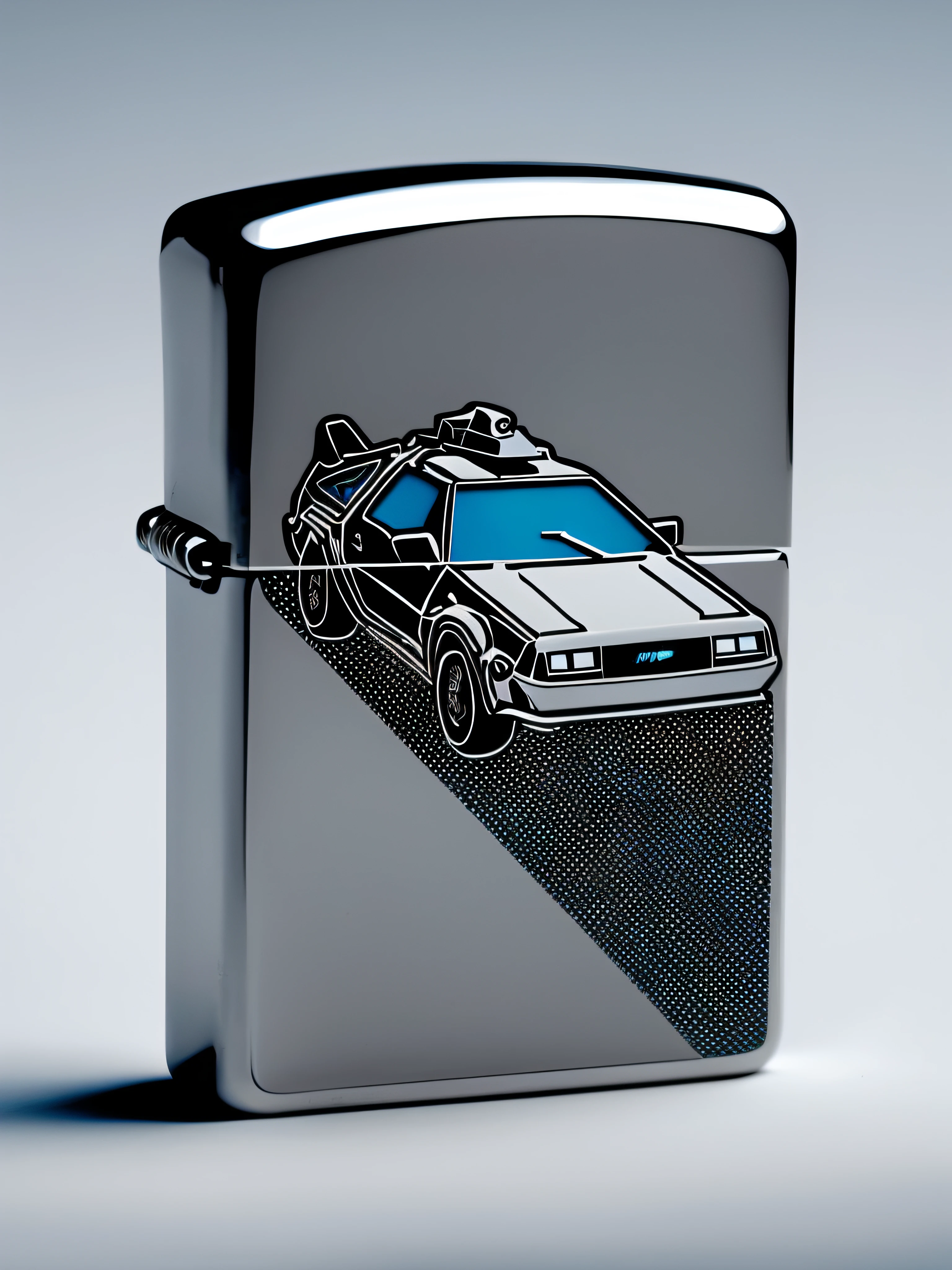product photography , a zippo, inspired by back to the future