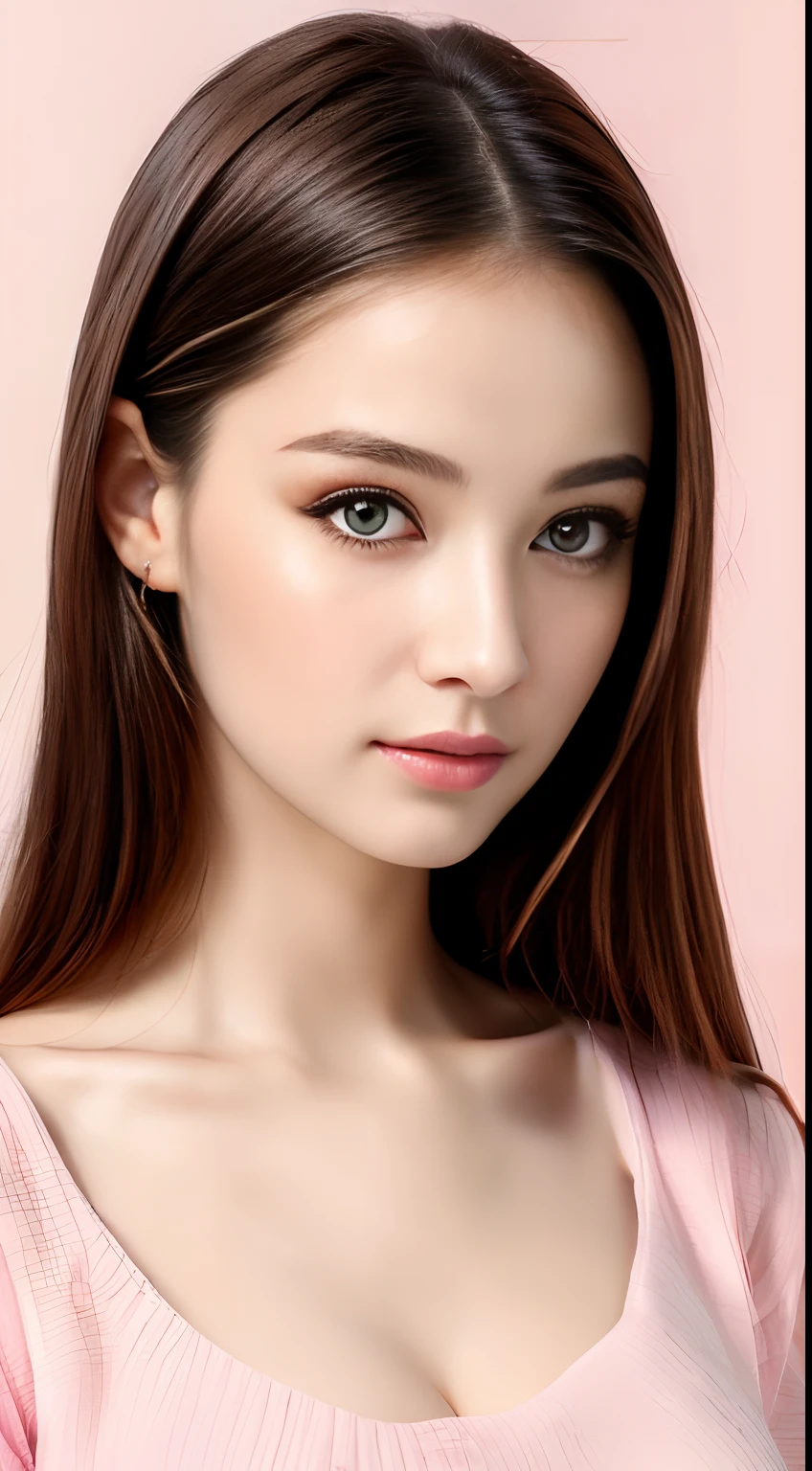 best qualtiy,tmasterpiece,A high resolution,1girll,Dingdall effect,realisticlying,edge lit,twotonelighting,(highdetailskin:1.2),8K UHD,Pure,Sweet,Flower background,Colorful background,Based on physical rendering,Perfect light and shadow,extreme hight detail,Pink tones,Eye reflections,Raised sexy,perfect bodies,Superb beauty,largeeyes,long eyelasher,Delicate eyes,large shiny eyes,Minor pupillary reflexes,Shoulder and neck details,The pupil texture is delicate,Perfect eyes,Black pupils,best qualtiy,tmasterpiece,16k,A picture,head portrait,Bigchest,longer sleeves,Take care of your chest,Large breasts,Delicate avatar