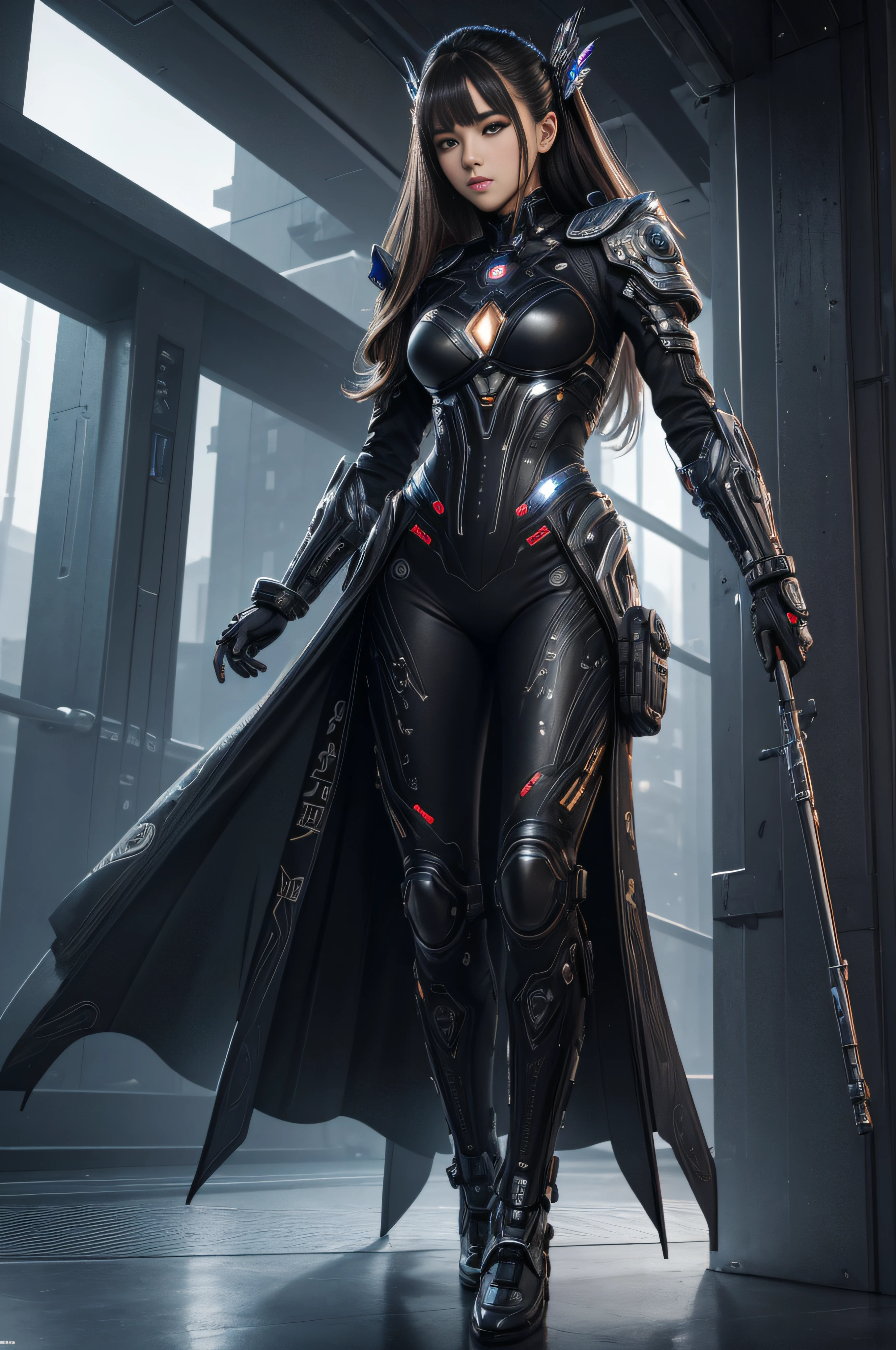 tmasterpiece,best qualtiy,ultra - detailed,very detailed illustration,The is very detailed,Complicated details,A high resolution,Very detailed 8k CG wallpaper,Handsome,A woman who is,Futuristic clothing,Wear futuristic shoes,There is a sense of design,Sci-fi --auto