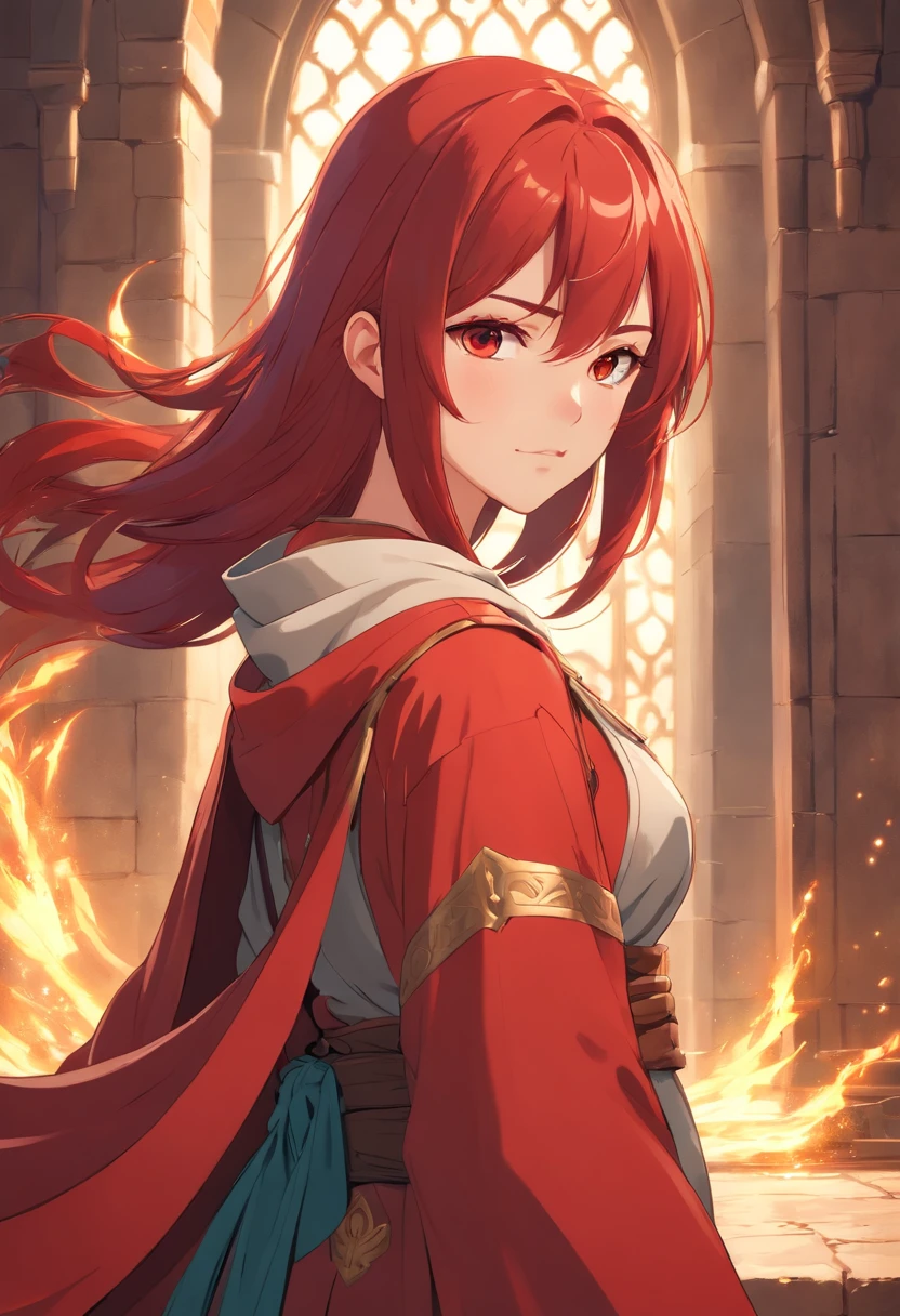 Medieval Hebrew red hair and beard, Warrior robes, 8K, realisticlying