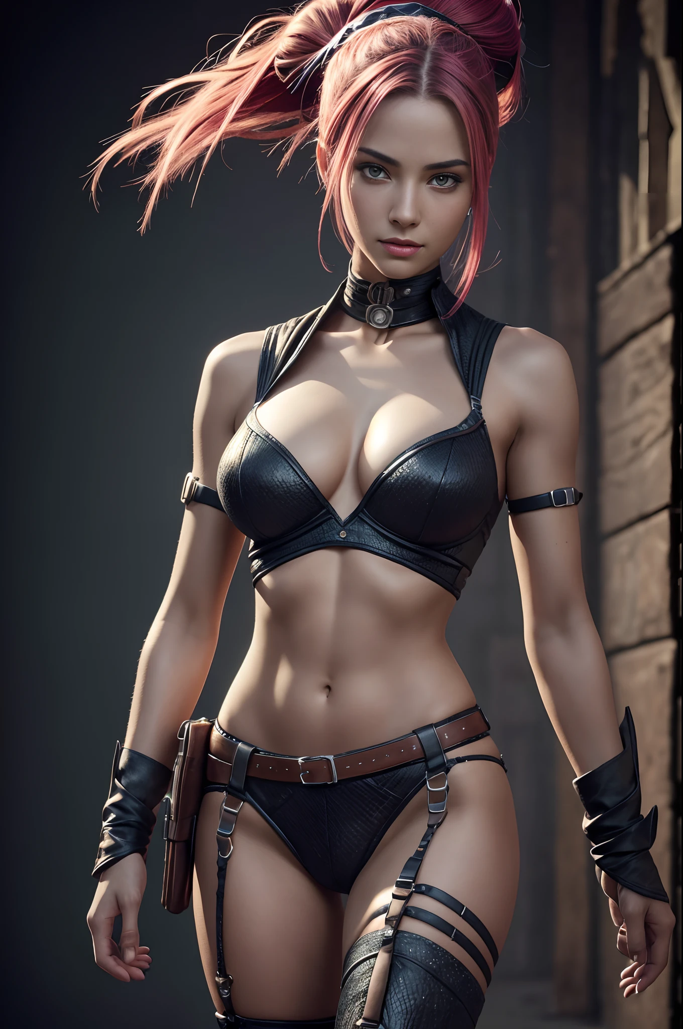Jinx, (skin texture:1.1), (high detail face:1.1), high detail body, high detail clothes, (masterpiece), (realistic), ultra high definition, 4k, ultra high resolution, photo by Arny Freytag