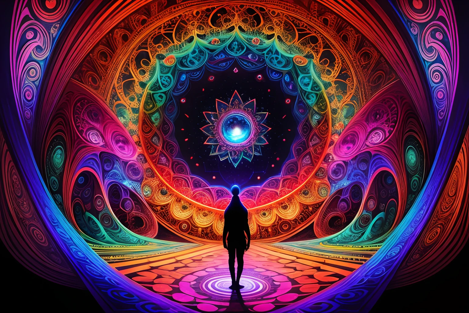 the theory of evolution, psychedelic art