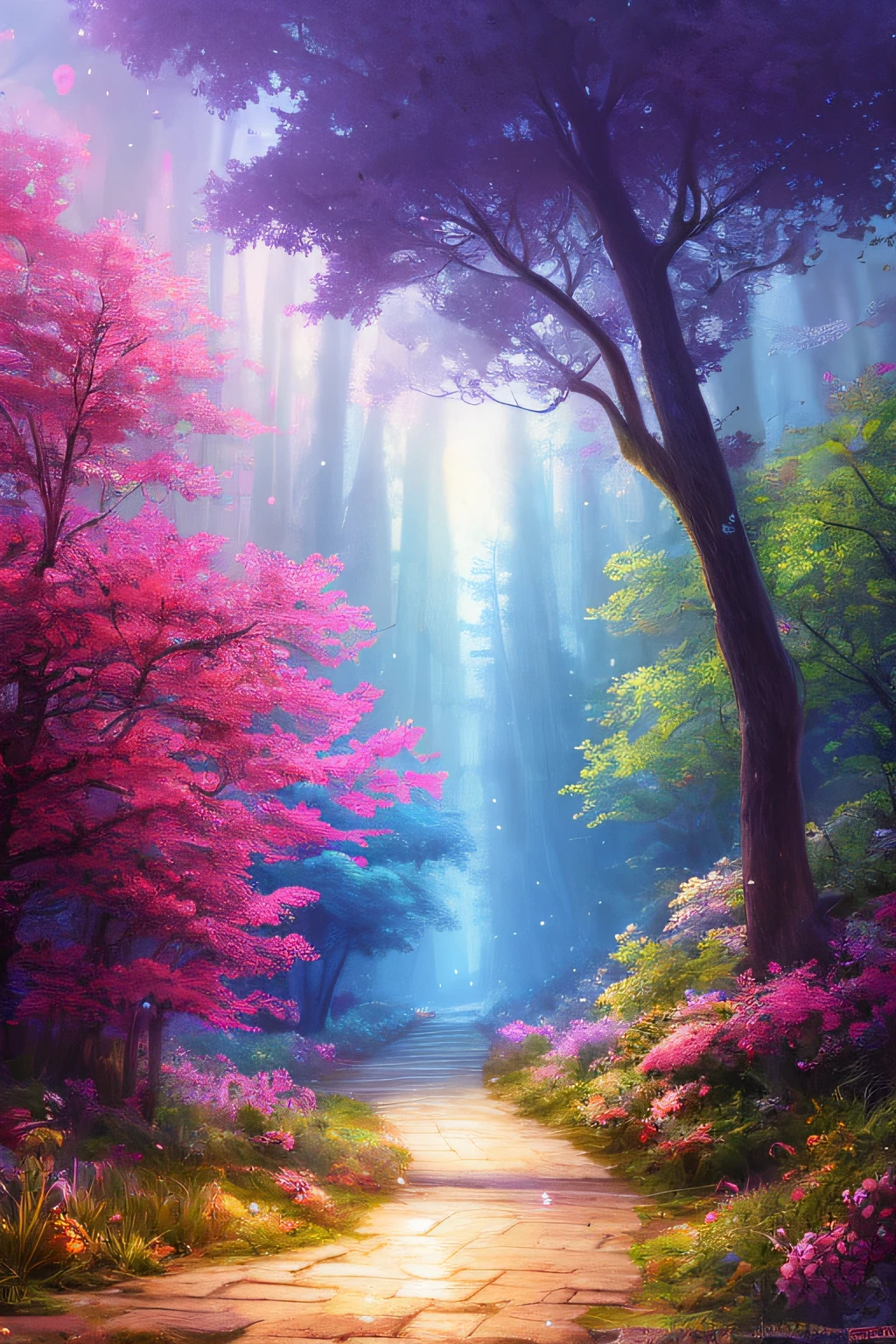 masterpiece, best quality, high quality,extremely detailed CG unity 8k wallpaper, An enchanting and dreamy scene of a fantasy forest, with towering trees, glowing mushrooms, and a fairy, creating a sense of mystique and enchantment, artstation, digital illustration, intricate, trending, pastel colors, award winning photography, Bokeh, Depth of Field, HDR, bloom, Chromatic Aberration,extremely detailed, trending on artstation, trending on CGsociety, Intricate, High Detail, dramatic, art by midjourney