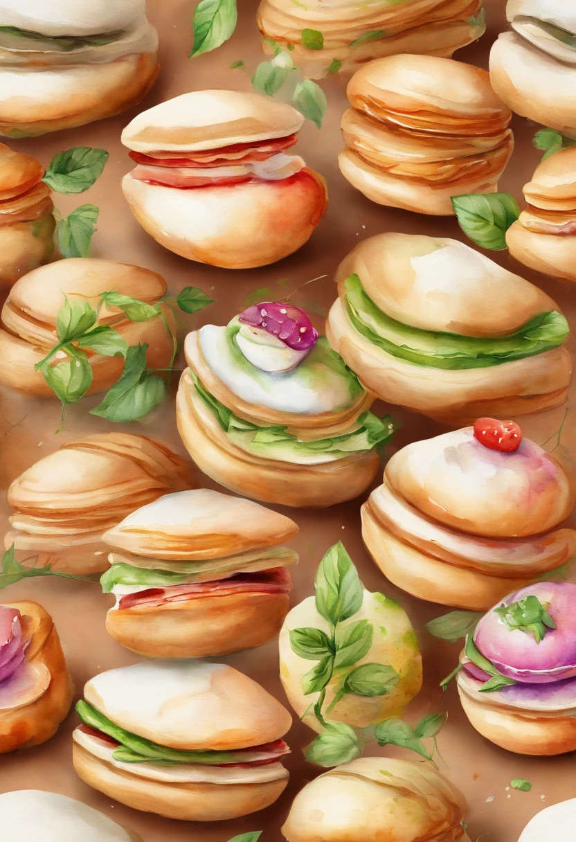Steamed buns have just come out,Creation of fantasy,Cute Q version of food