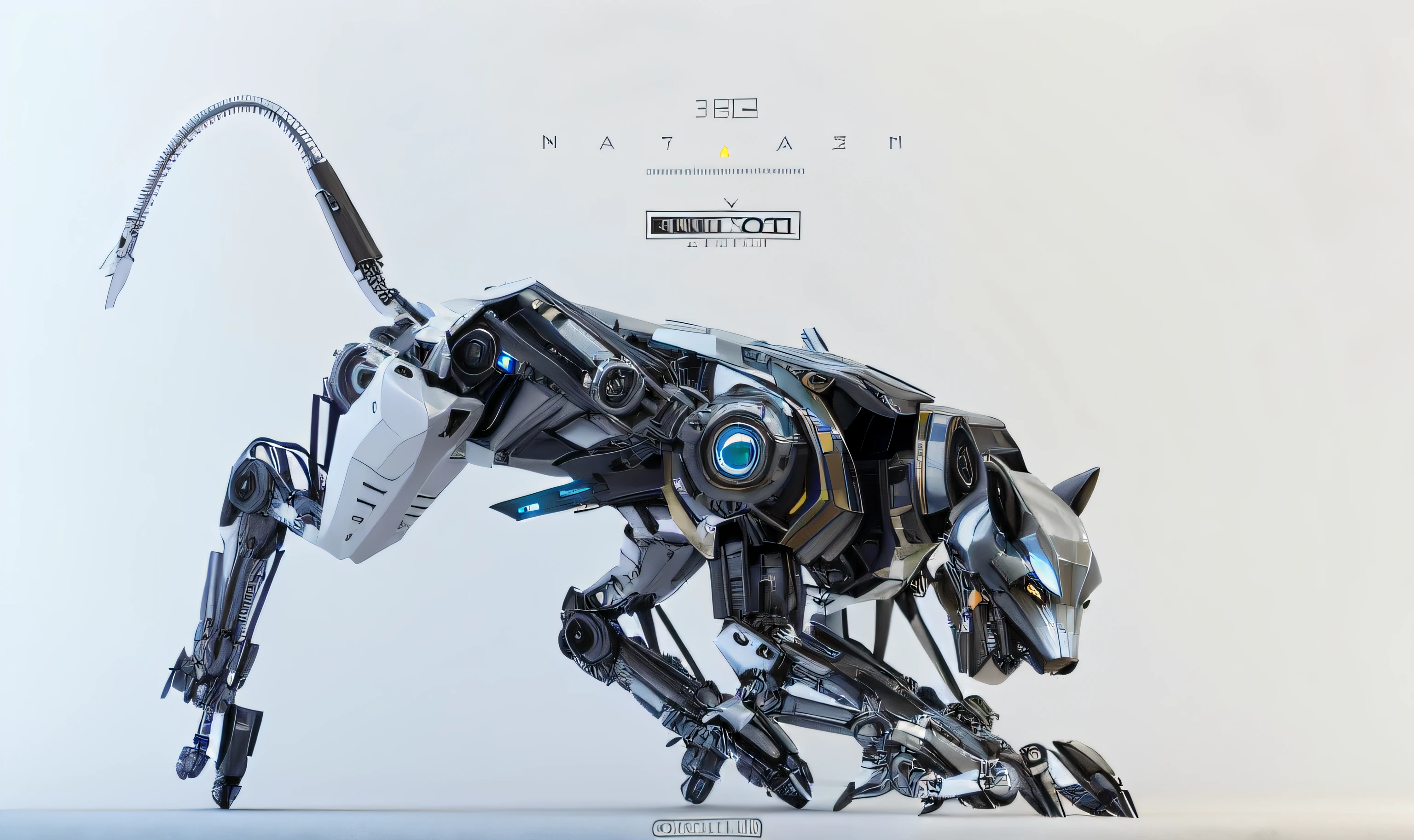Close-up of robot dog with long tail, robot animal, Beautiful robot character design, mecha animal, the best on cgsociety, trending on artstation hq, 3d render trending on artstation, Trends in CG society, mech robot futuristic, futuristic robotic, cgsociety contest winner!!, cgsociety contest winner!!!, Futuristic robot body