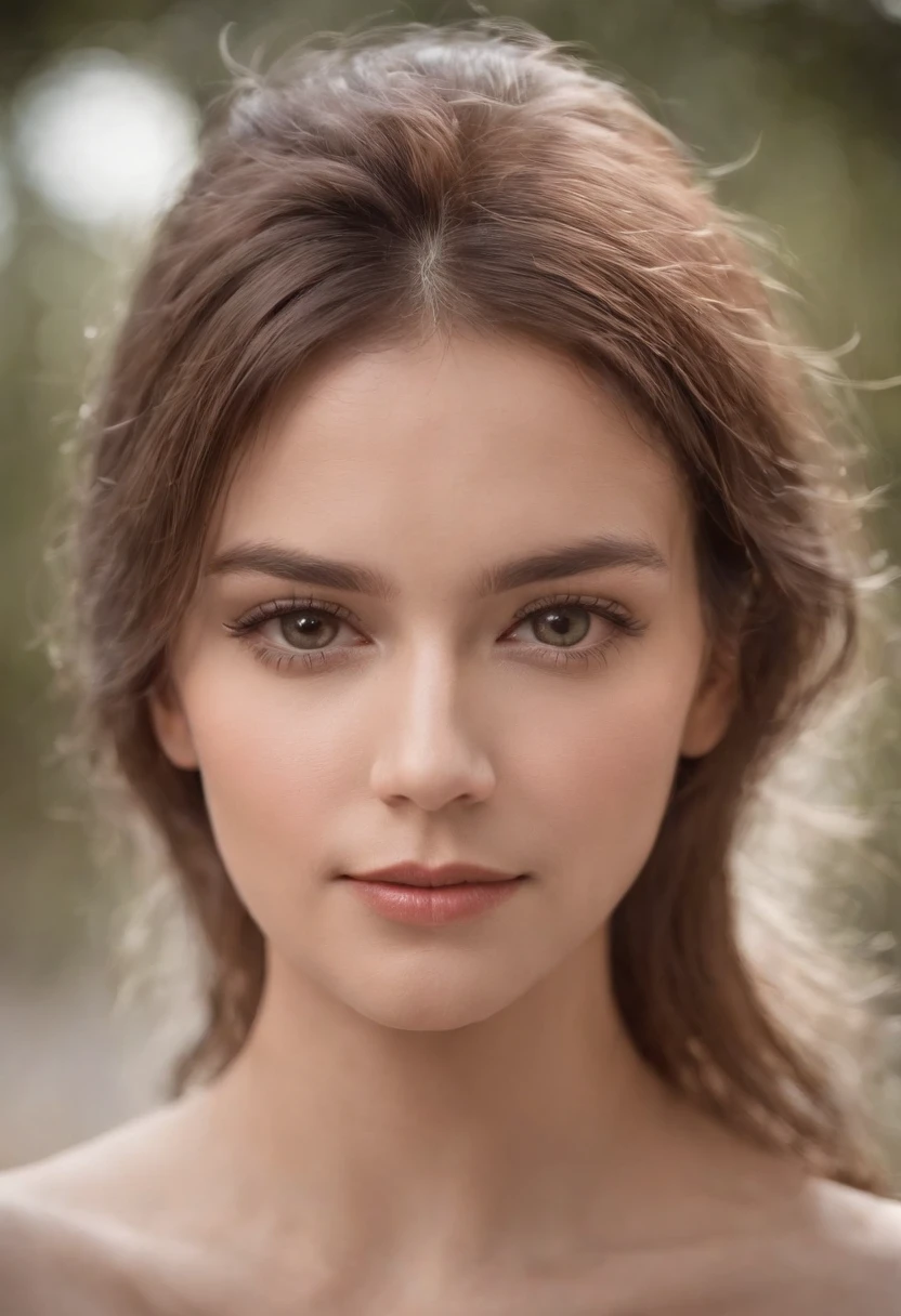 woman's face，Bare shoulders，sportrait，Vignetting，Mono Color,noise