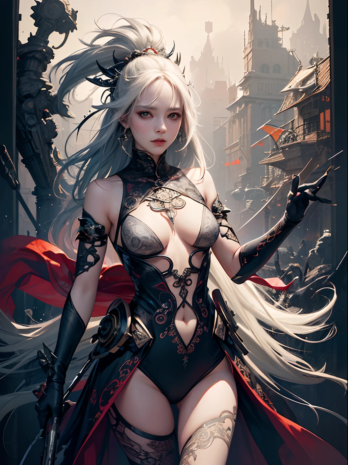 official art, unity 8k wallpaper, ultra detailed, beautiful and aesthetic, masterpiece, best quality, (zentangle, mandala, tangle, entangle), (fractal art:1.3) , 1girl, extremely detailed, dynamic angle, cowboyshot, the most beautiful form of chaos, elegant, a brutalist designed, vivid colours, romanticism, by james jean, roby dwi antono, ross tran, francis bacon, michal mraz, adrian ghenie, petra cortright, gerhard richter, takato yamamoto, ashley wood, atmospheric, ecstasy of musical notes, streaming musical notes visible