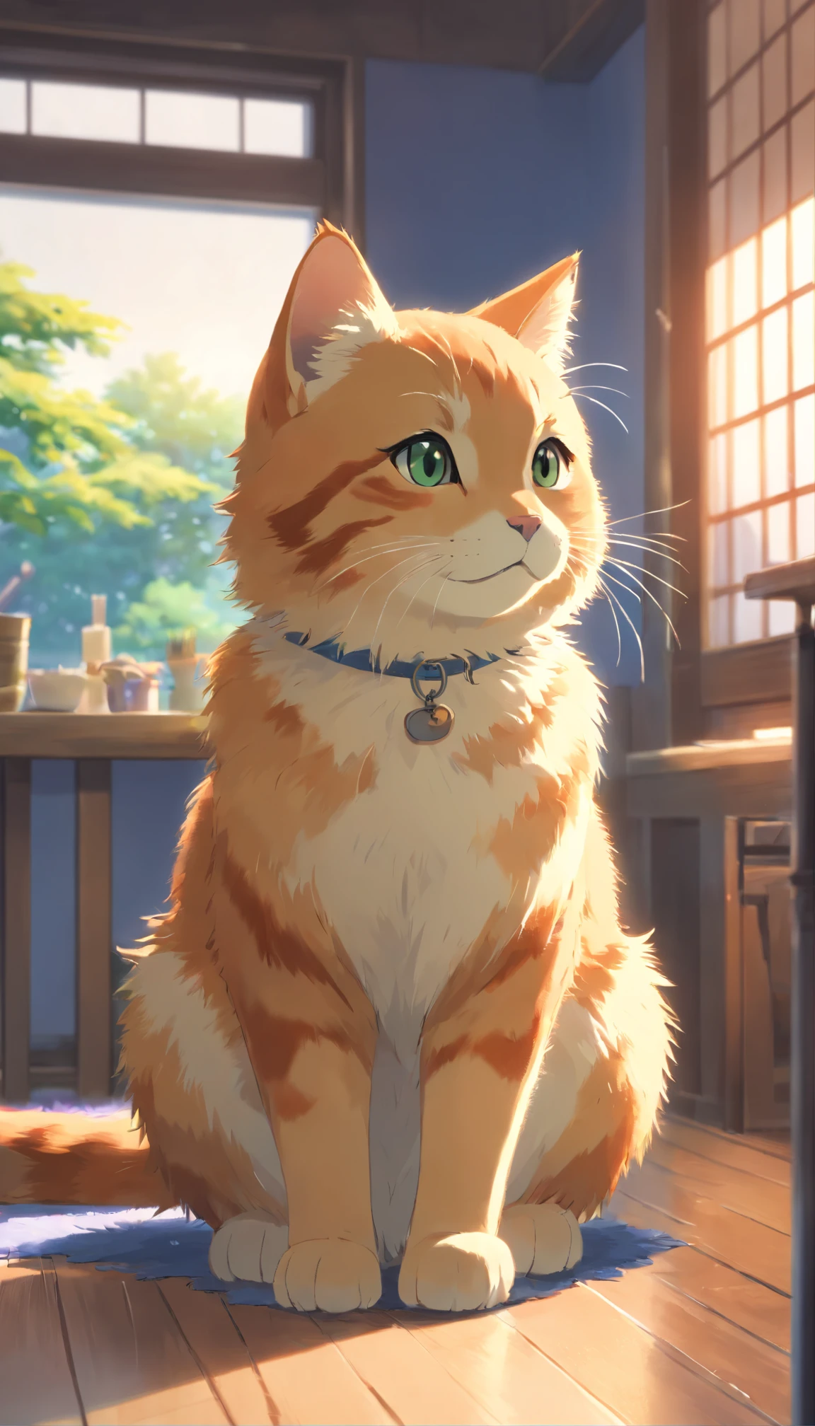 (Best Quality,4K,8K,hight resolution,masutepiece:1.2),Ultra-detailed,(Realistic,Photorealistic,Photorealsitic:1.37),Cute cat trembled a little,Soft fur texture,Delicate foot pads,Expressive eyes,Cute twitchy beard,Vulnerability hints,Gently wag its tail,playful pose,Art cat illustration,subtle color palette,Natural lighting