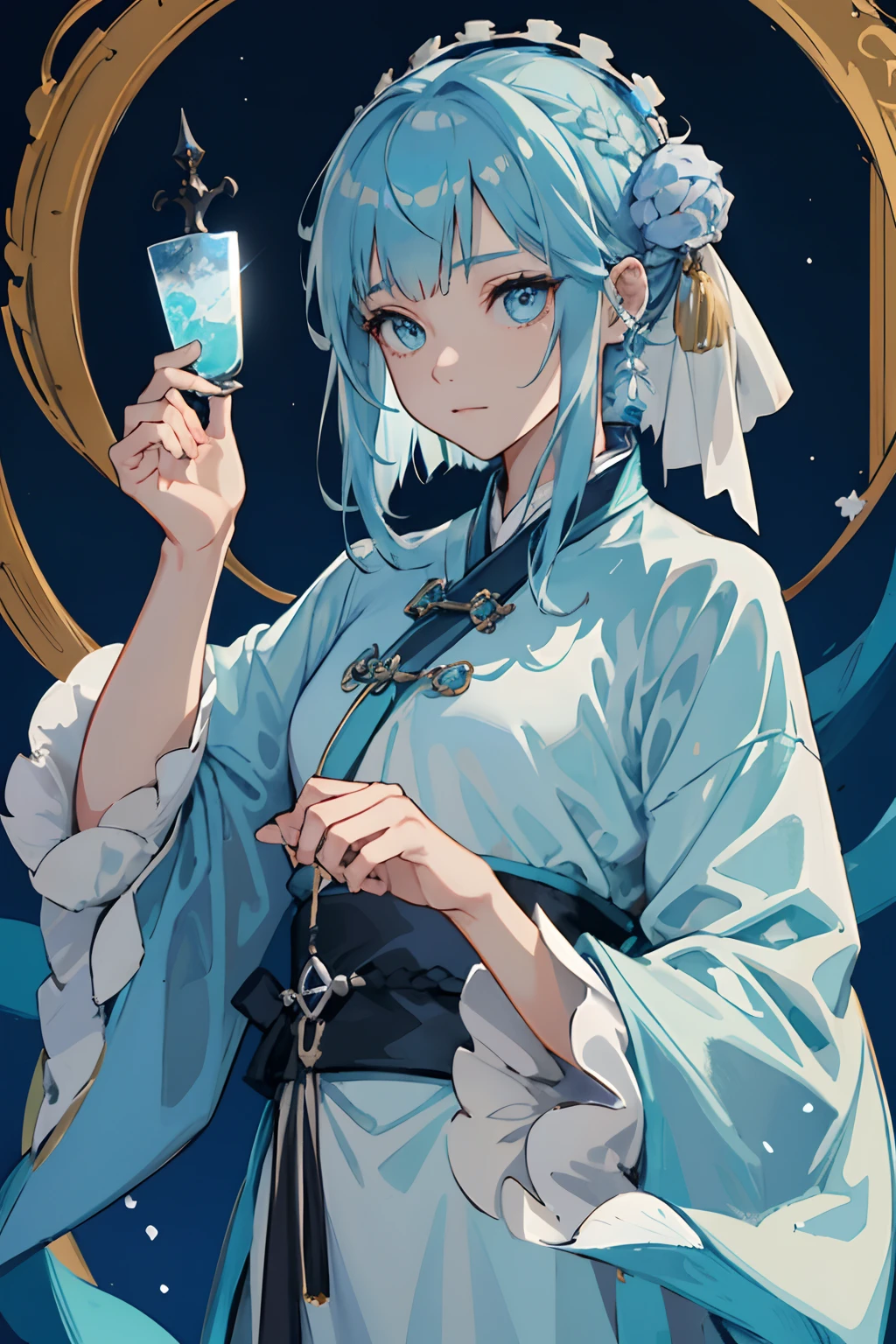 1girl, (hanfu), glowing, sidelighting, wallpaper,