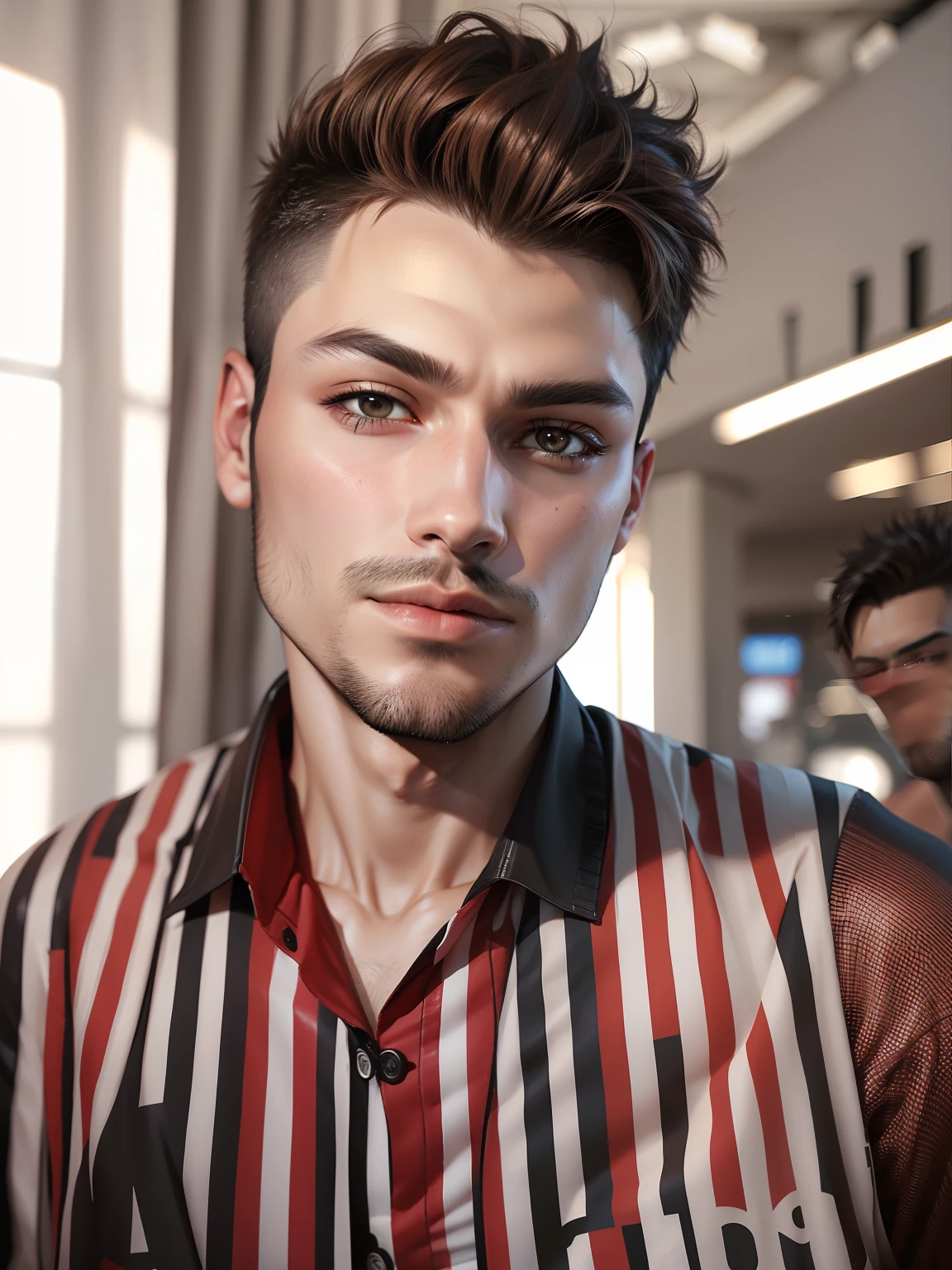 Change background cyberpunk handsome boy, realistic face