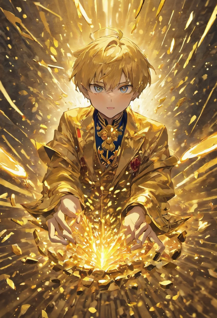 Gold poured out of the hands of the rich man