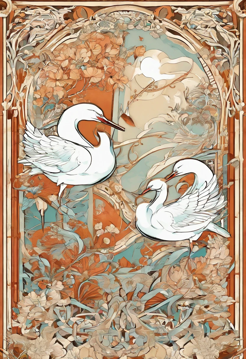 Draw festival posters Sea and sky white seagulls Piano Violin Staff Notes Chinese Music Festival