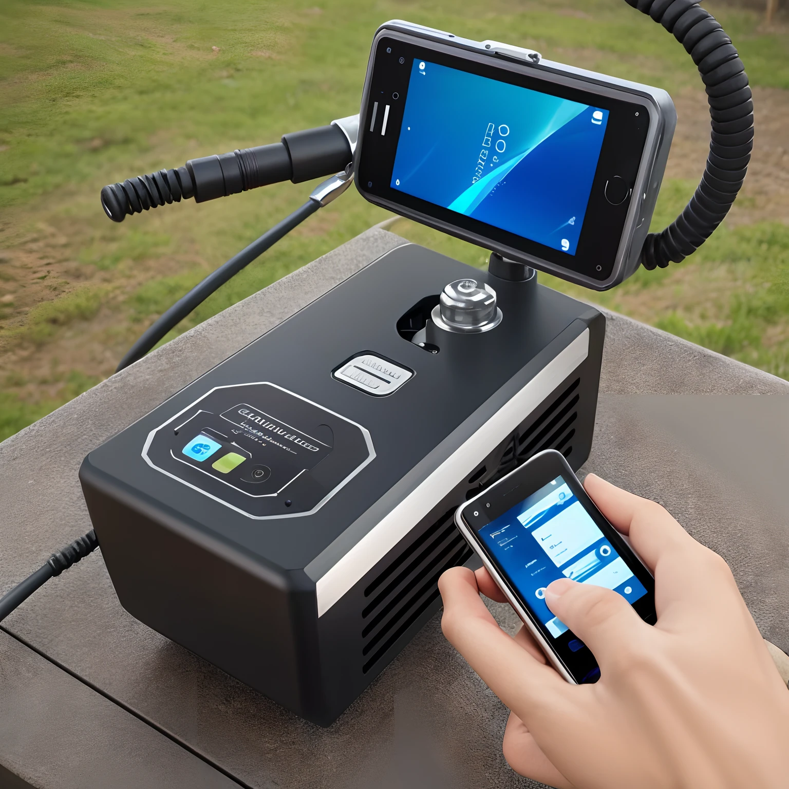 Smartphone with hand cranked generator