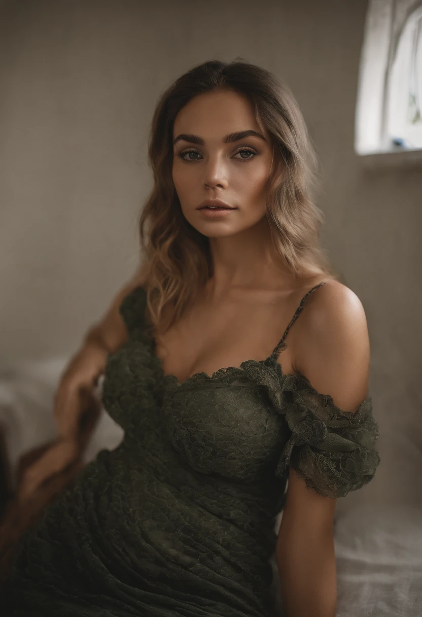 Arafed Mujer totalmente , Chica sexy con ojos marrones, ultra realista, meticulosamente detallado, Retrato Sophie Mudd, brown hair and large eyes, selfie de una mujer joven, Ojos del dormitorio, Violeta Myers, sin maquillaje, Maquillaje natural, staring directly into camera, cara con artgram, maquillaje sutil, Impresionante foto de cuerpo completo arrodillado en la cama, En el dormitorio, Medium to large size bust
