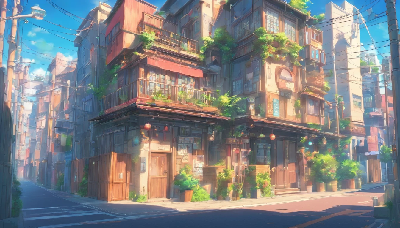 buliding,House on the street,Faraway view,frontage,super wide shot