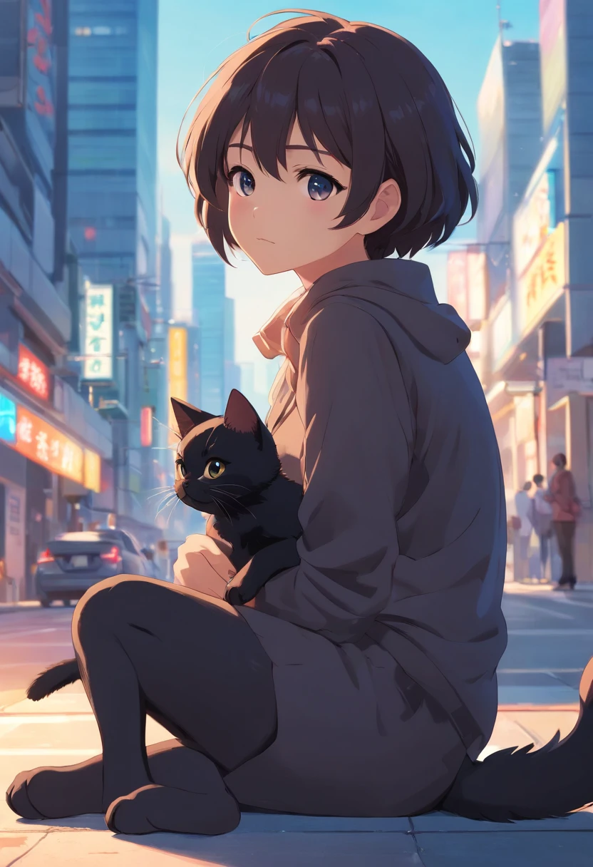 A black kitten, Do cat poses, Ultra HD and Ultra High Resolution