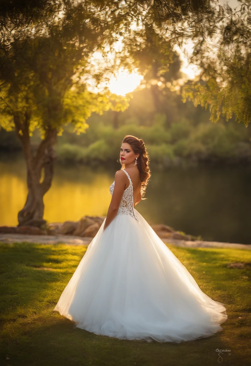 (8k, Foto RAW, La mejor calidad, Obra maestra:1.2), (realista, fotorrealista:1.37), Pro Lighting, Mapeo de fotones, Radiosidad, American doll, parque, Vestido blanco de verano, kristenschaal1-10v1