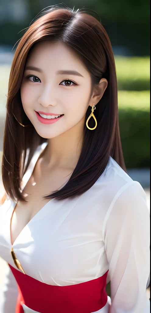 (Lovers 1 Girl), (Colossal tits:1.3), Tight dress、Park in Omotesando、Friday Night、 (master piece: 1.3), (max resolution: 1.4), (UltraHD: 1.2), cinematric light, UltraHD, (Detailed eyes and skin), (detailed facial features), nffsw, 8K分辨率, Perfect Style, beautiful countenance、Highly detailed facial and skin texture、A detailed eye、二重まぶた、Glitter Eyeliner:1.2、thin cheeks、fair white skin:1.6、shiny little necklace and earrings,、Red Rouge:1.2、shiny lip:1.2、((FULL BODYSHOT:1.2))、(Neat and snow-white blouse)、Women's Fashion Autumn、high-heels、(Layered Hair Style、dark brown hair)、medium-Long hair、(A very seductive smile:1.2)