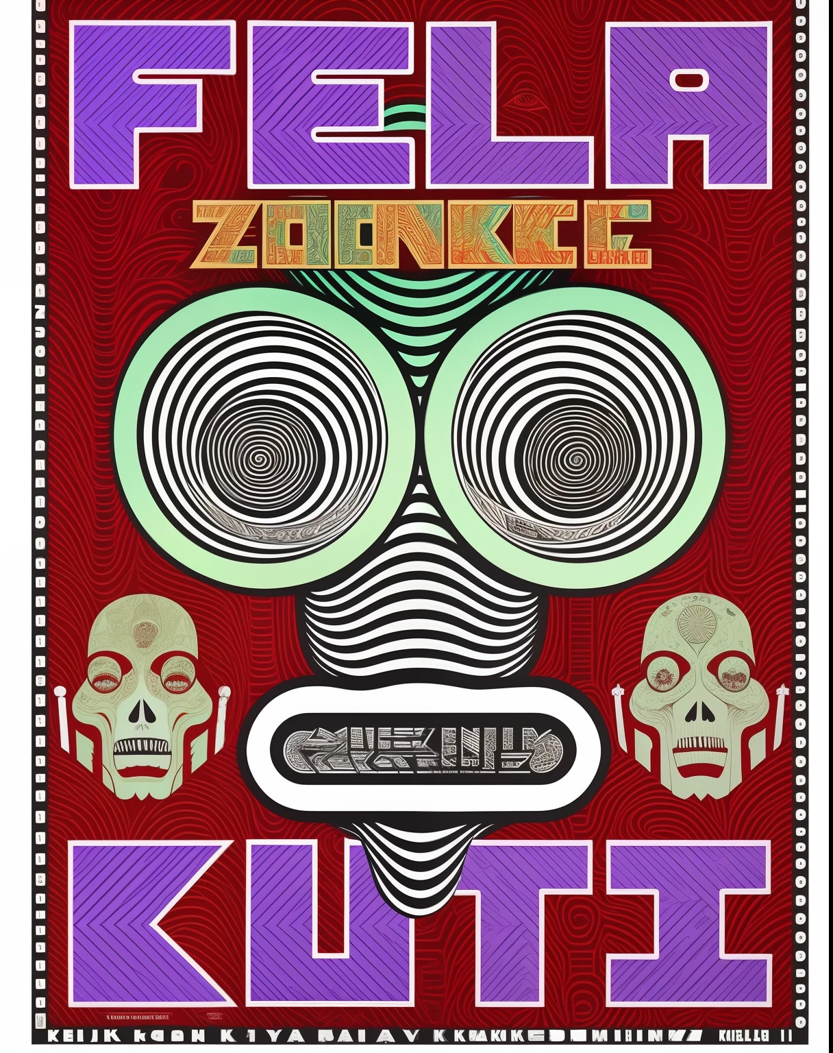 a poster with a face and two faces on it, psychedelic concert poster, frank kozik, fresh kill, psychedelic cosmic horror, felt, felix kelly, concert poster, grainy poster art, shamanic dmt horror art, screen print poster, poster artwork, futuristic psychedelic hippy, black light velvet poster, psychedelic illustration, psychedelic hip-hop, official poster artwork