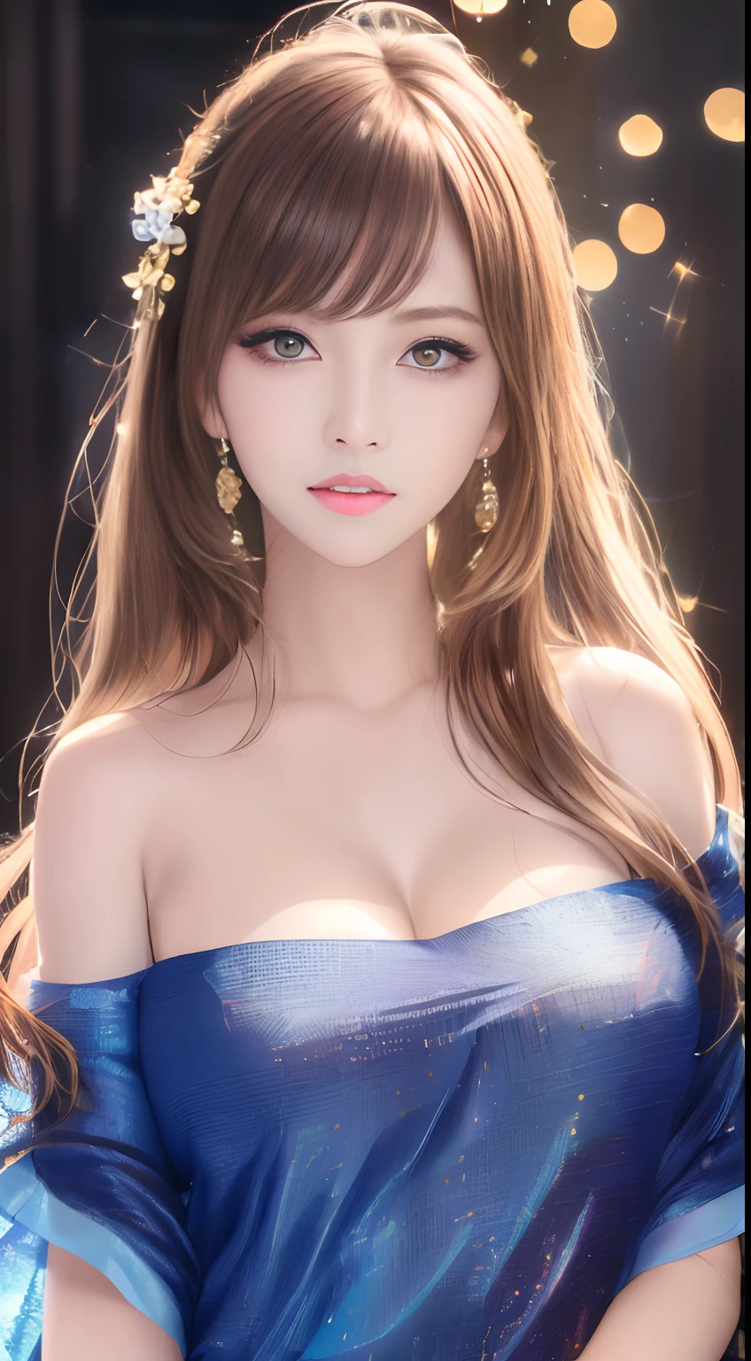 best qualtiy,tmasterpiece,A high resolution,1girll,Dingdall effect,realisticlying,edge lit,twotonelighting,(highdetailskin:1.2),8K UHD,Pure,Sweet,Flower background,Colorful background,Based on physical rendering,Perfect light and shadow,extreme hight detail,Pink tones,Eye reflections,Raised sexy,perfect bodies,Superb beauty,largeeyes,long eyelasher,Delicate eyes,large shiny eyes,Minor pupillary reflexes,Shoulder and neck details,The pupil texture is delicate,Perfect eyes,Black pupils,best qualtiy,tmasterpiece,16k,A picture,head portrait,Bigchest,longer sleeves,Take care of your chest,Large breasts,Delicate avatar