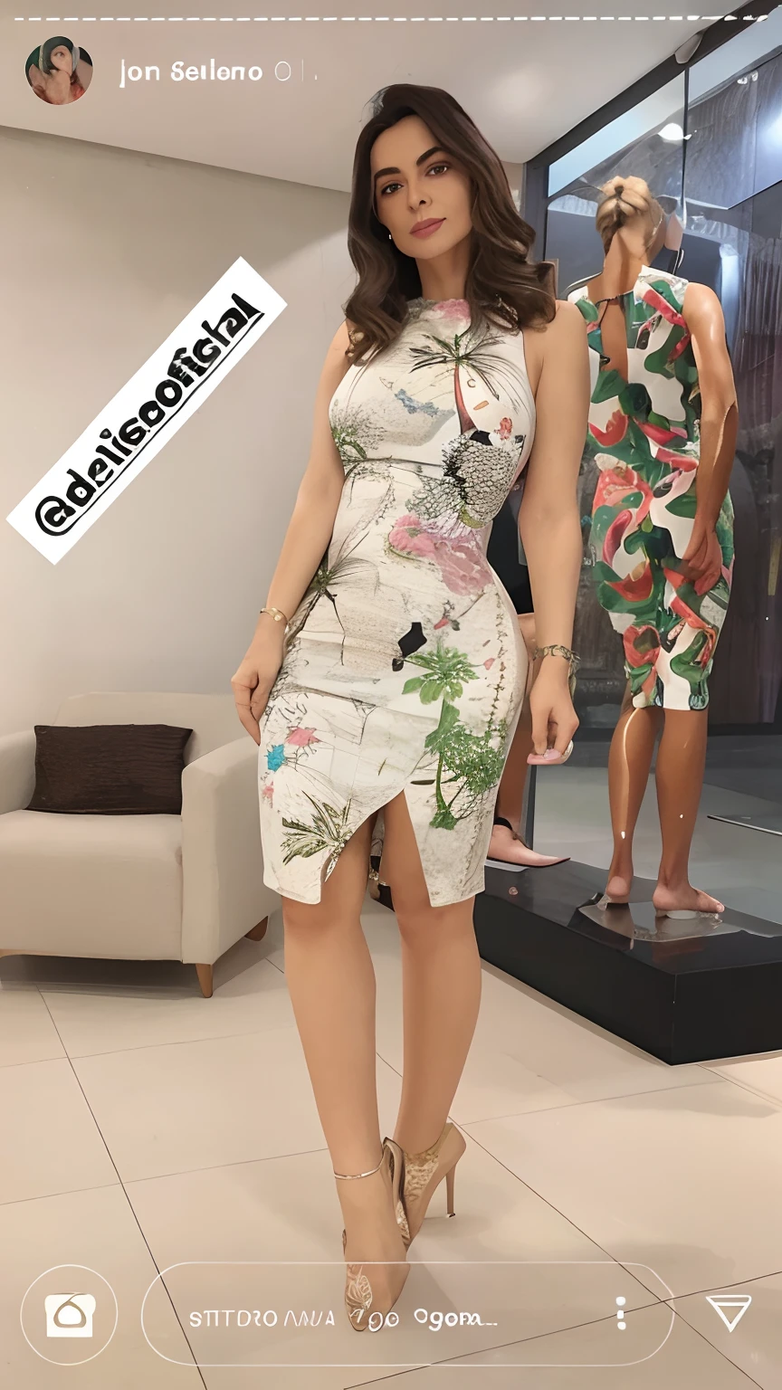 a close up of a woman in a dress standing in a room, Vestido de Moda Maximalista, em um vestido, corpo inteiro!! Detalhes maximalistas, inspirado em Maria Helena Vieira da Silva, linda senhora, Details galore, 1614572159, vestido detalhado e rosto, vestido elegante, Parece Fabiula Nascimento, vestir