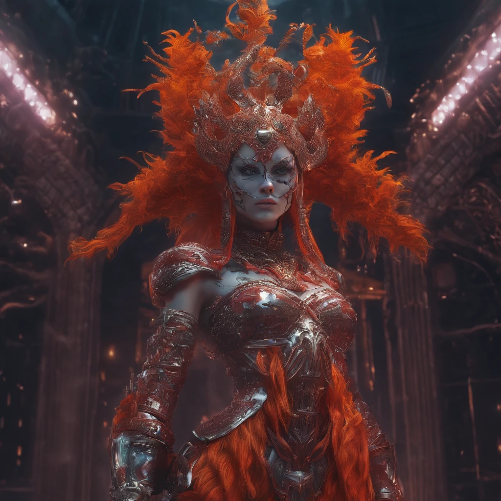Castlevania Shadow Lord Orange Girl Very detailed Ultra-realistic face Ultra-detailed action shots Masterpiece Wide angle environment Movie scene Movie scene Lord Dracula leads an army to arm demons in battle Surreal War,Bright orange gold flowing short hair 32K(tmasterpiece,k hd,hyper HD,32K)boxing gloves,Silver Skull Abandoned Area of the Pond,Indigo Skull King ,Hold the steering wheel in your hand (The skeleton is realistic:1.4),,Silver skull flower ornaments,Petals flutter,Colored ball head,Hold your head high,Be proud,The nostrils look at people, A high resolution, the detail, RAW photogr, Sharp Re, Nikon D850 Film Stock Photo by Jefferies Lee 4 Kodak Portra 400 Camera F1.6 shots, Rich colors, ultra-realistic vivid textures, Dramatic lighting, Unreal Engine Art Station Trend, cinestir 800,Hold your head high,Be proud,The nostrils look at people,Tsundere,Petals flutter,Petals flutter,Sprinkle with gold dust,Fluttering,Impeccable,( reasonable design, Clear lines, High sharpness,Best quality, Very detailed skeleton, The skeleton of a masterpiece, offcial art, movie light effect, Boxer 32K(tmasterpiece,k hd,hyper HD,32K)short detailed hair,Martian ,Red Flame Maiden ,Copper protector (realisticlying:1.4),Python pattern robe,Bright orange tiara,Snowflakes fluttering,The background is pure,Hold your head high,Be proud,The nostrils look at people, A high resolution, the detail, RAW photogr, Sharp Re, Nikon D850 Film Stock Photo by Jefferies Lee 4 Kodak Portra 400 Camera F1.6 shots, Rich colors, ultra-realistic vivid textures, Dramatic lighting, Unreal Engine Art Station Trend, cinestir 800,Wear boxing gloves