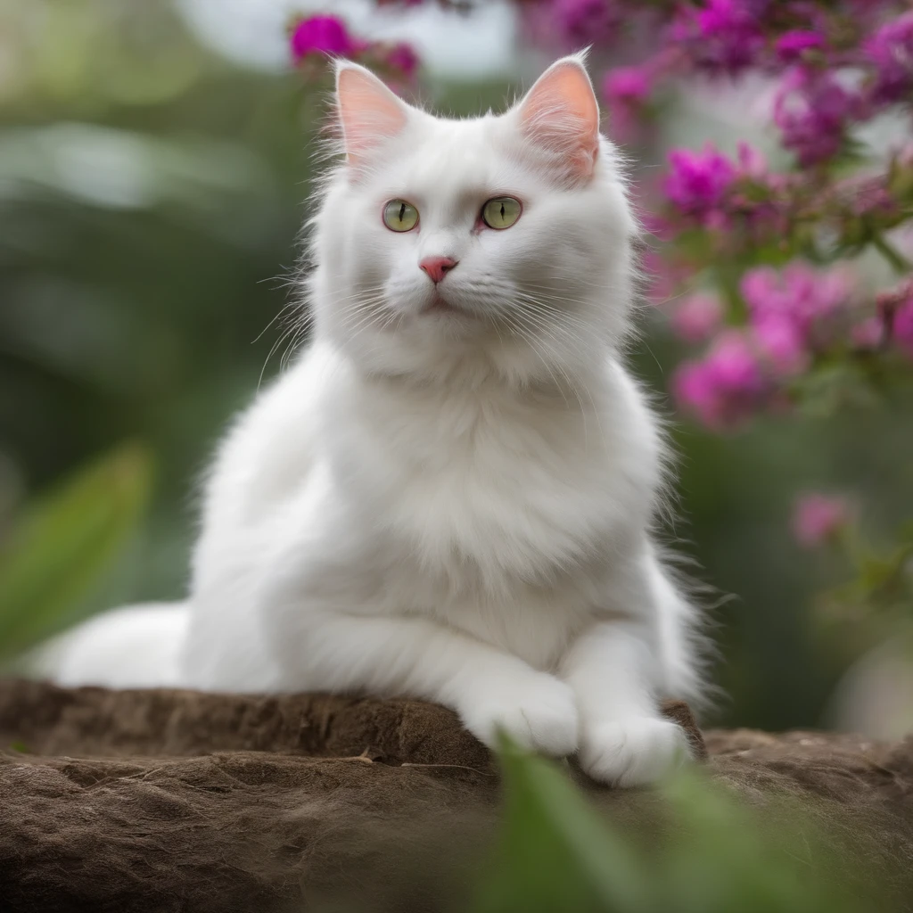 White cat,prette