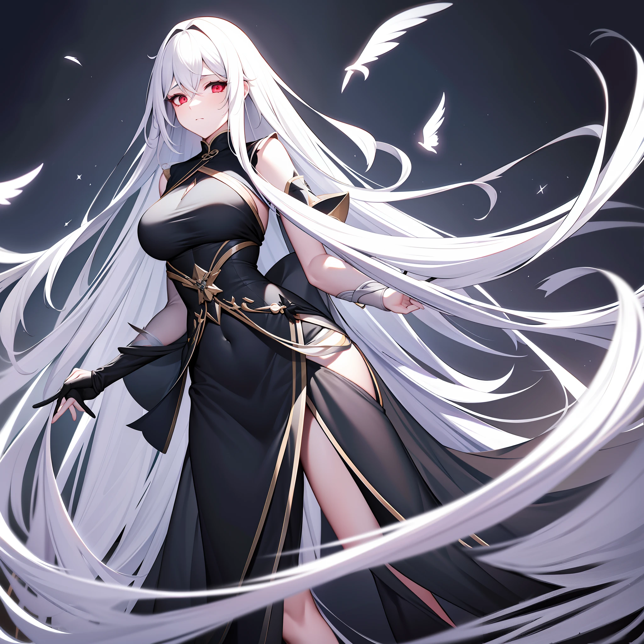 (masterpiece, highest quality, ultra high resolution),1 girl, gray hair,(myself, very long hair, very curly hair),Foxtail,(white skin, 青white skin),Beautiful and dense face, fine eyes,(gray theme),In the savannah,