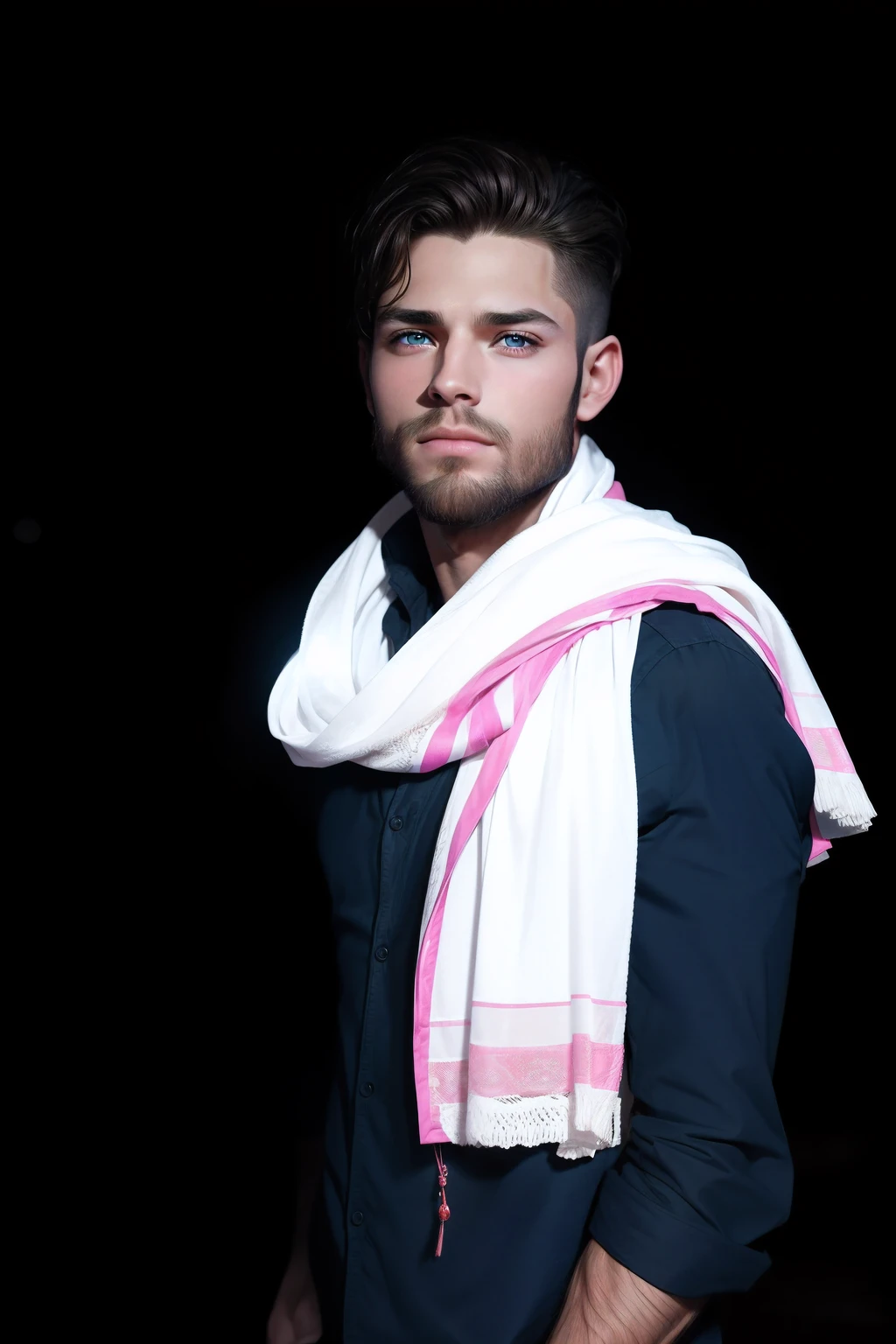 Foto americana de un chico guapo, intense amber eyes, Translucent, con un look sereno amable y sexy, muy guapo, amber eyes, dorado, Translucent, afilado, Clear lighting,