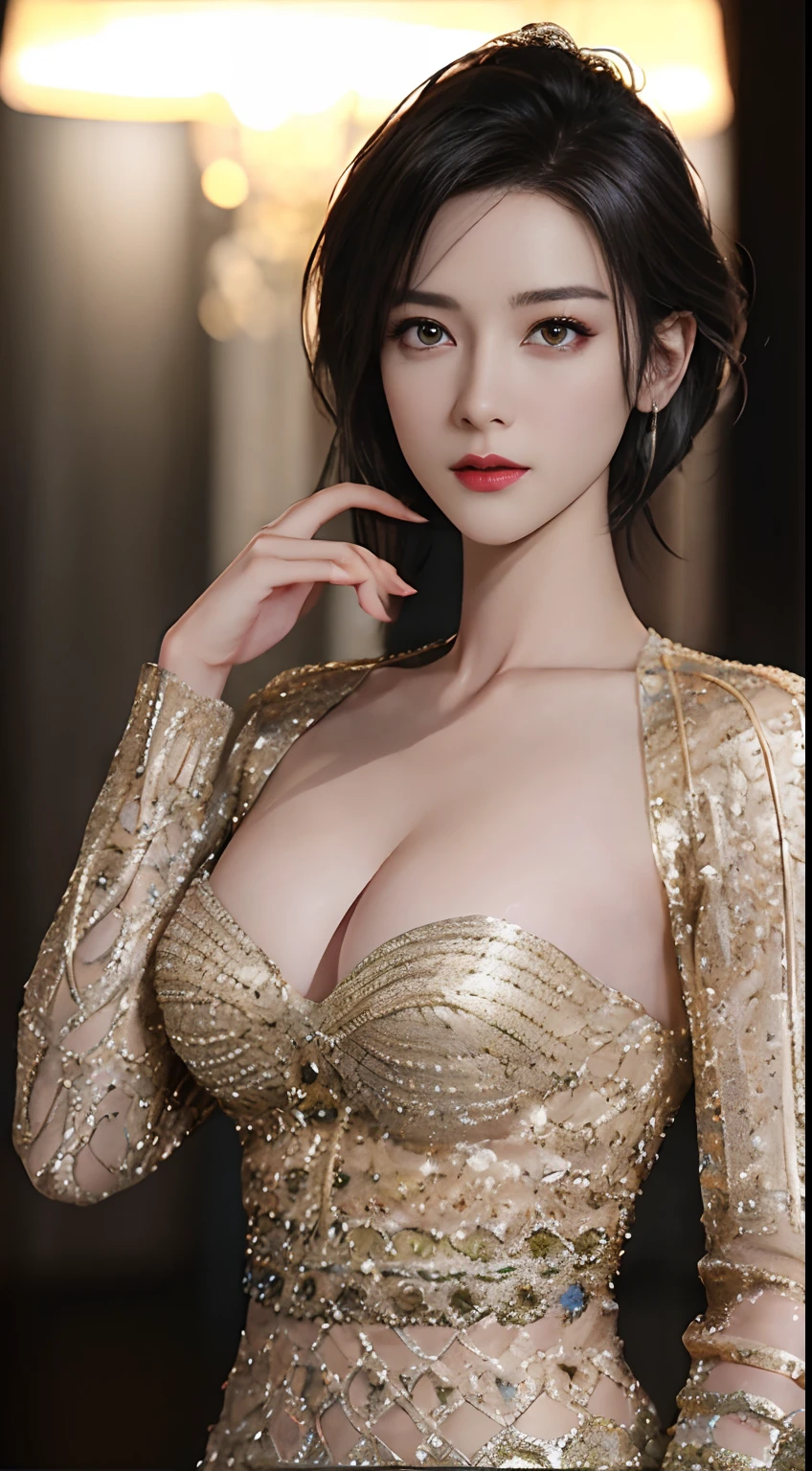 ((Best quality)), ((masterpiece)), (detailed:1.4), 3D, an image of a beautiful cyberpunk female,HDR (High Dynamic Range),Ray Tracing,NVIDIA RTX,Super-Resolution,Unreal 5,Subsurface scattering,PBR Texturing,Post-processing,Anisotropic Filtering,Depth-of-field,Maximum clarity and sharpness,Multi-layered textures,Albedo and Specular maps,Surface shading,Accurate simulation of light-material interaction,Perfect proportions,Octane Render,Two-tone lighting,Wide aperture,Low ISO,White balance,Rule of thirds,8K RAW,
