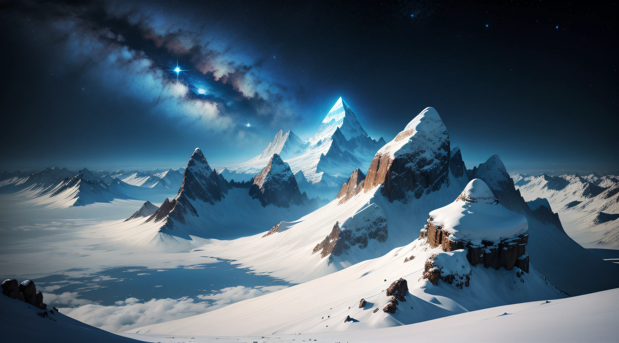 Mountain outer space