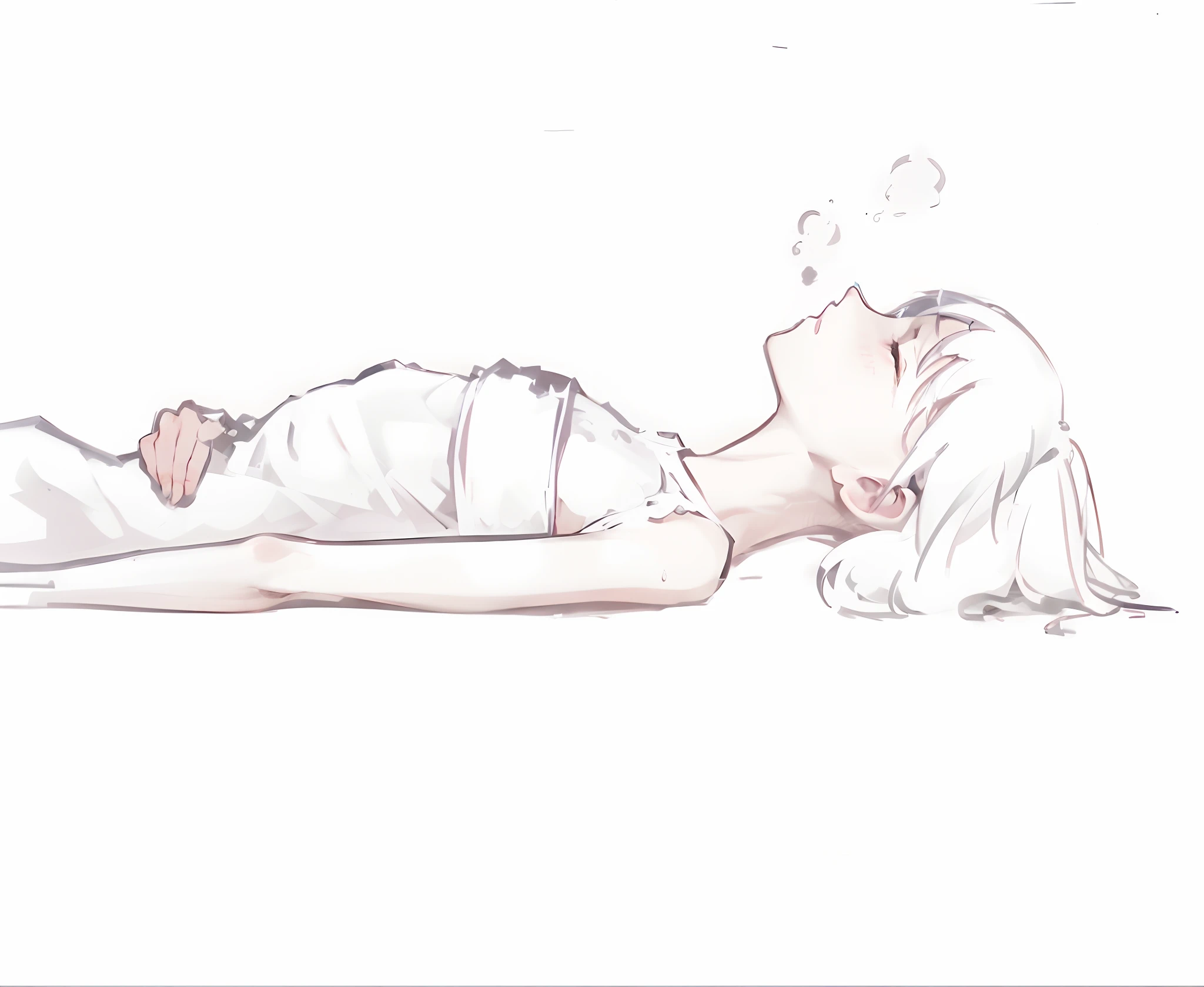 Thin stature,hunger,weak,girl,Sleep lying down