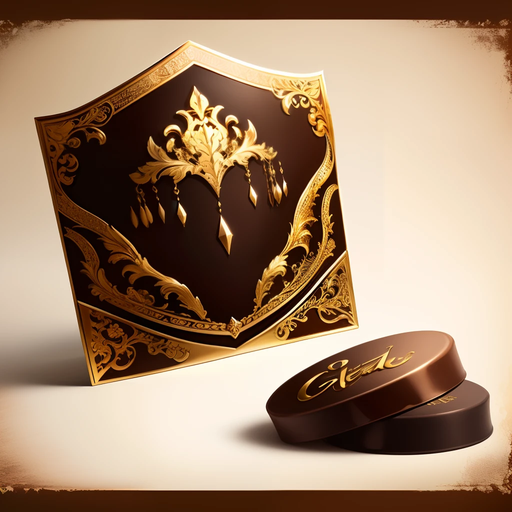 A4,golden jewelery,Chocolate poster