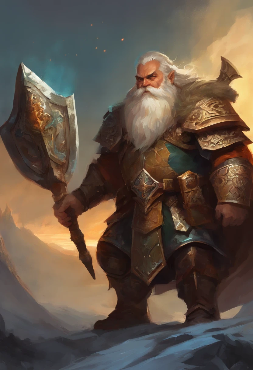 Um guerreiro africano, White beard and look with machete in hand.
