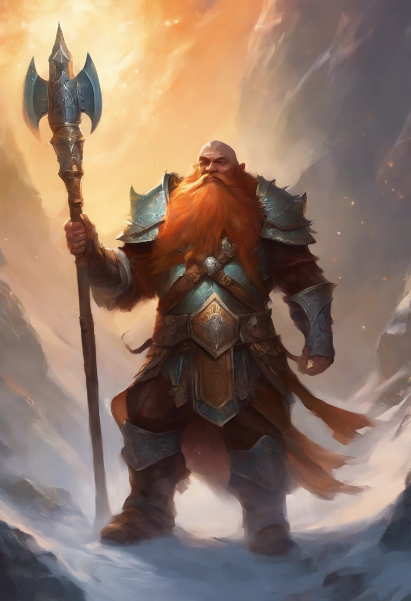 WArhammer dwarf with axe and shield